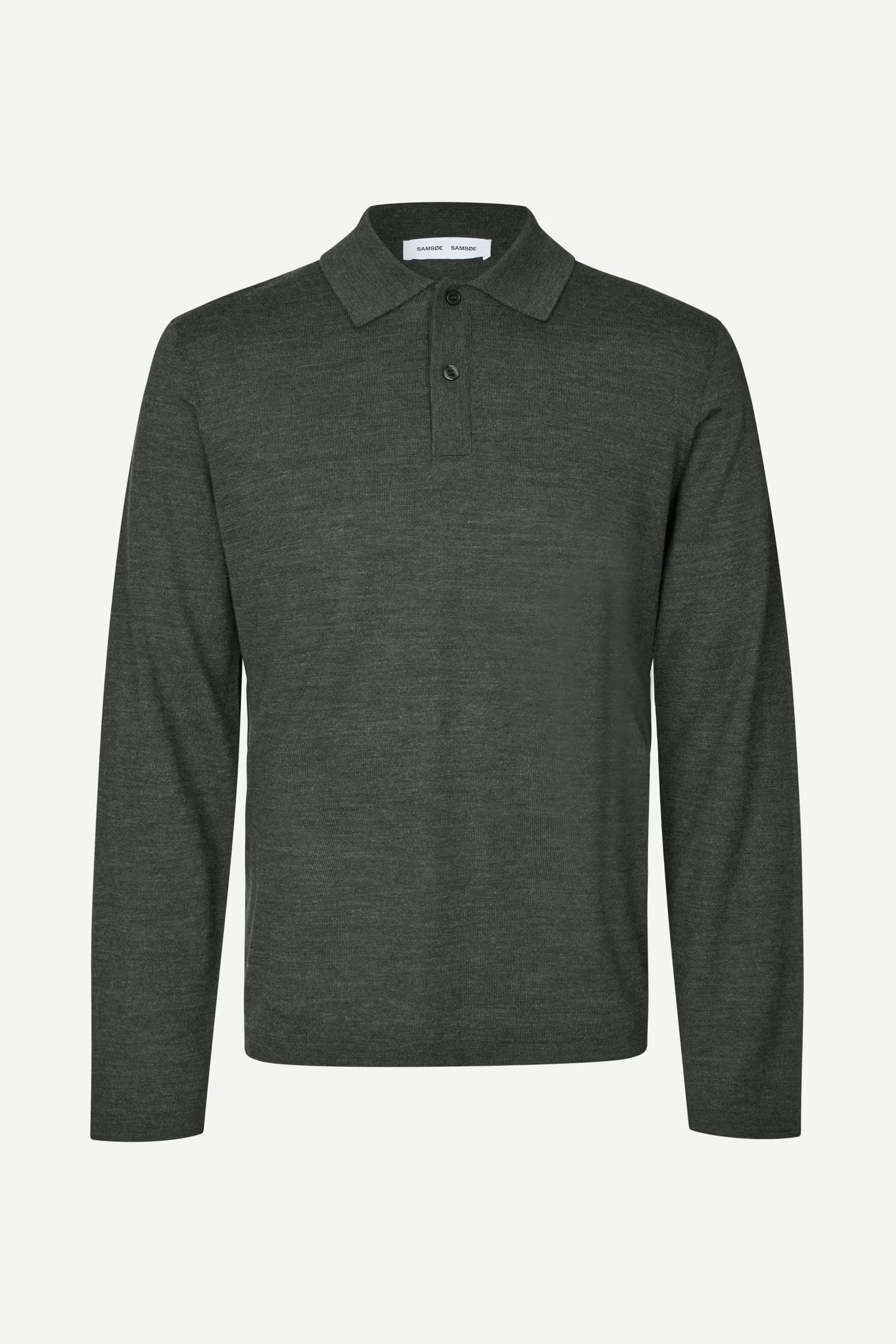 Sarowan LS Polo Dark Evergreen Mel, Samsøe Samsøe, Såininorden