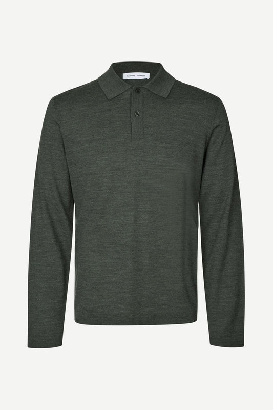 Sarowan LS Polo Dark Evergreen Mel, Samsøe Samsøe, Såininorden