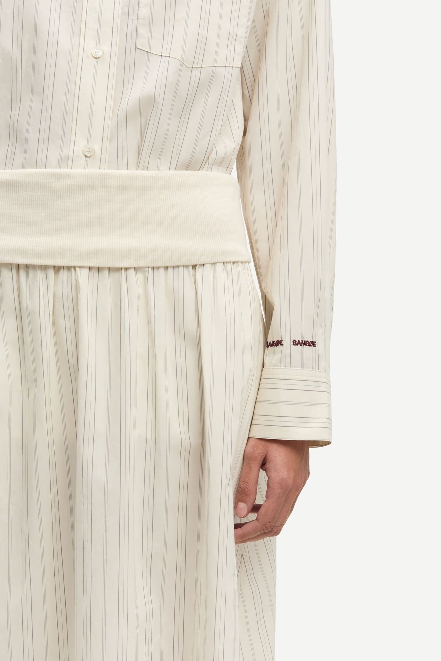 Sathea Skirt, Bone Stripe