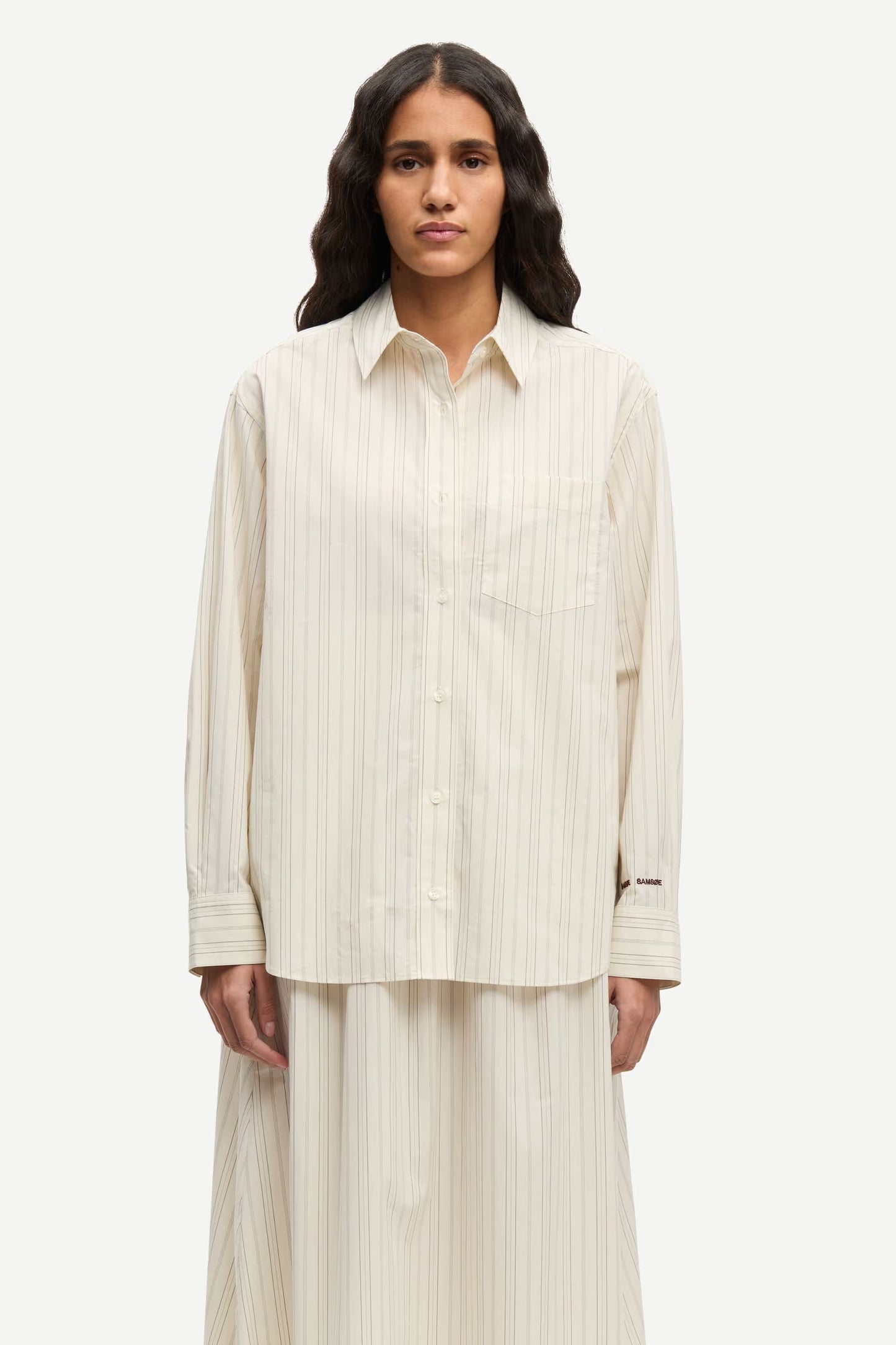 Sathea Skirt, Bone Stripe