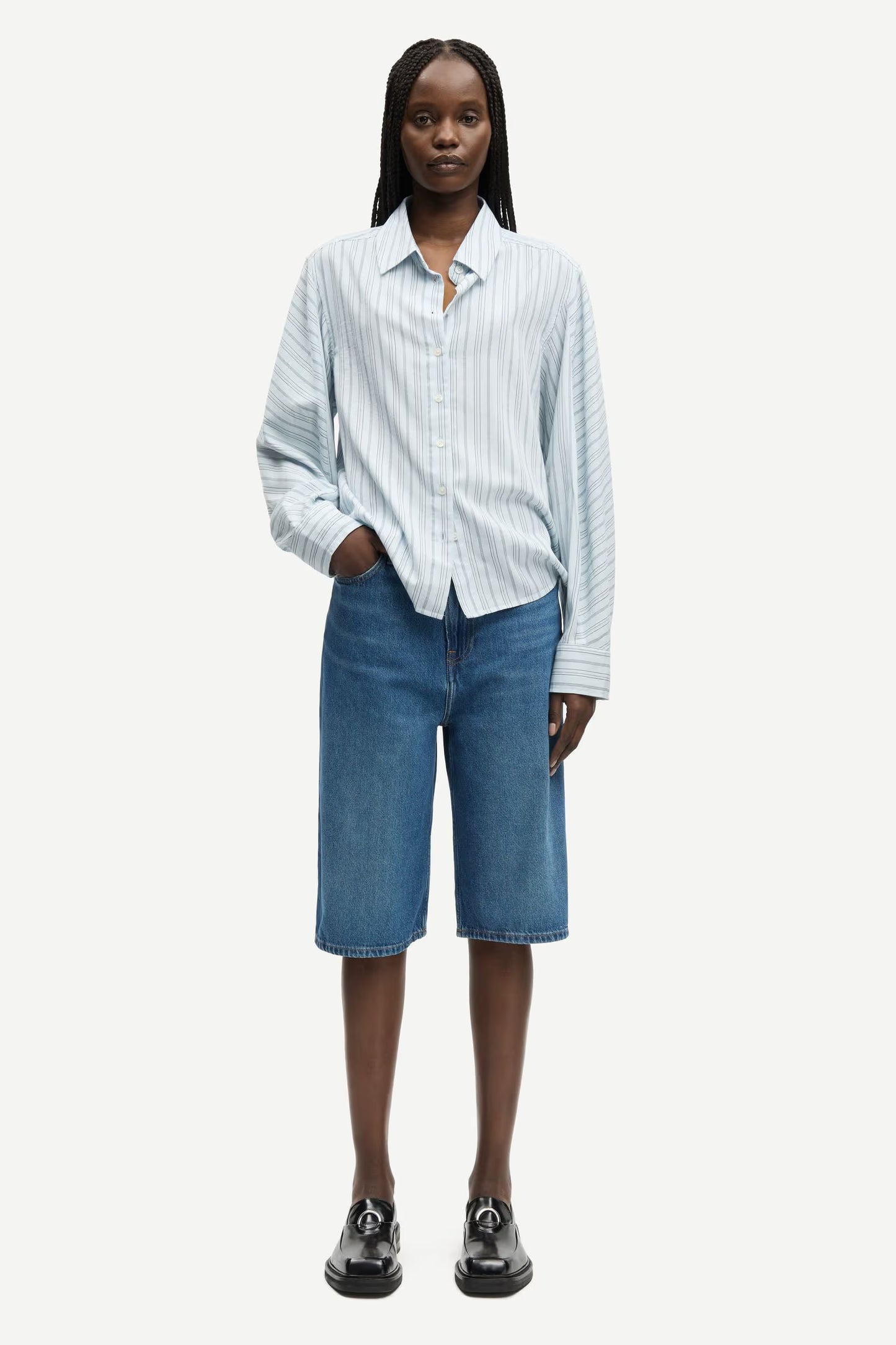 Sania Shirt, Skywriting Stripe