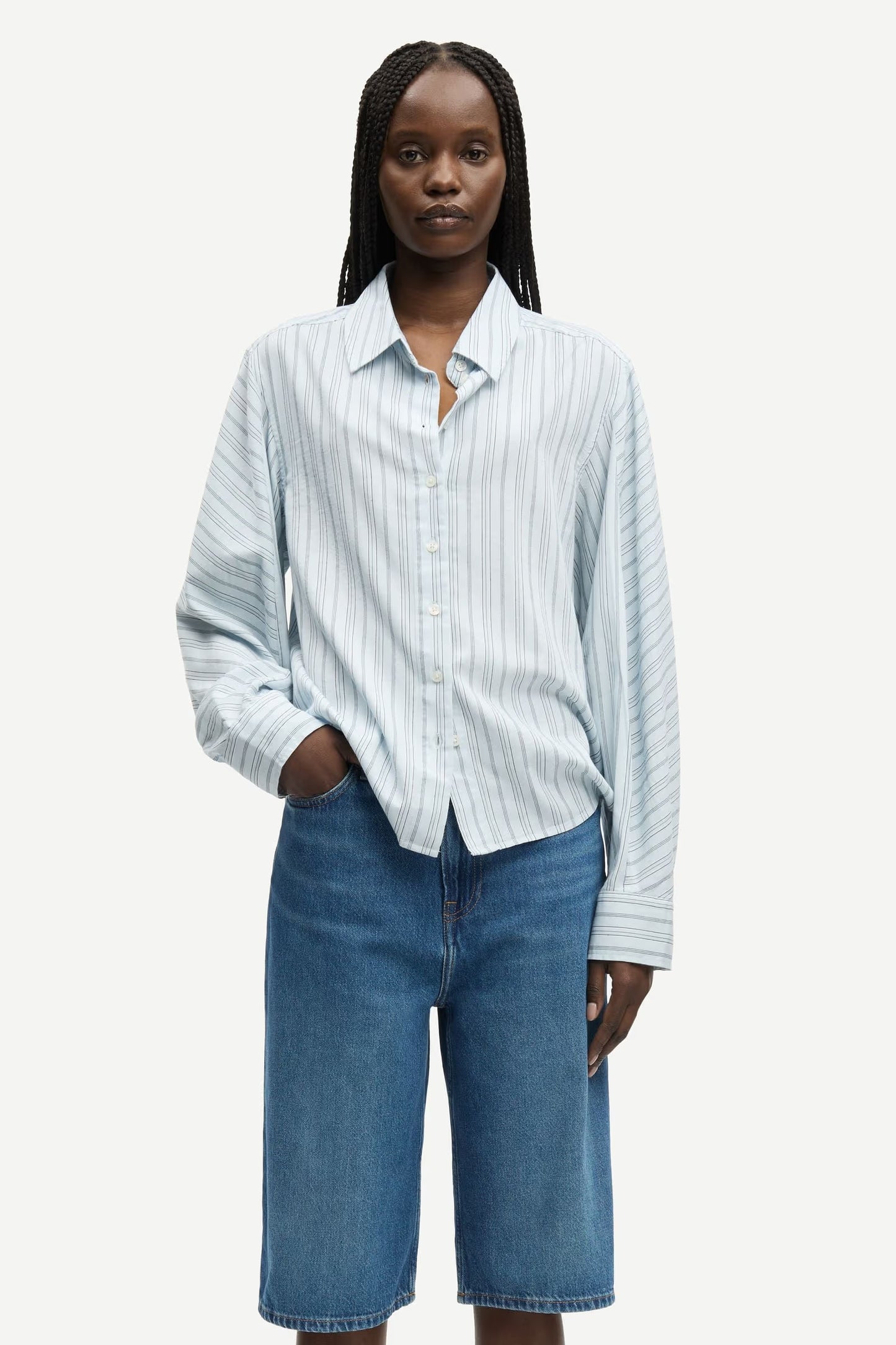 Sania Shirt, Skywriting Stripe