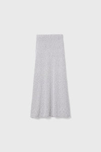 Flora Knitted Skirt, Grey Melange