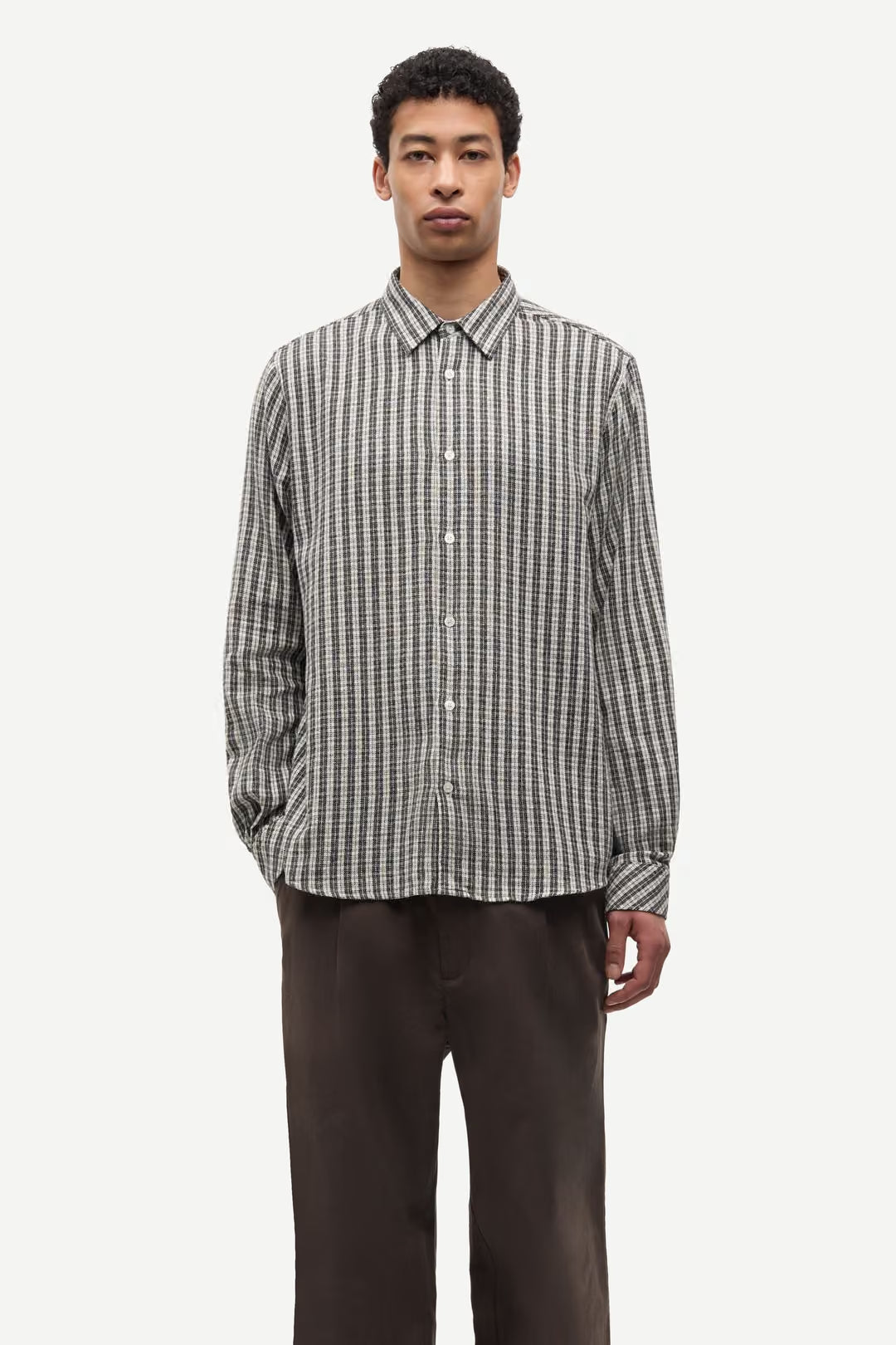 Saryan X Shirt, Brown Check