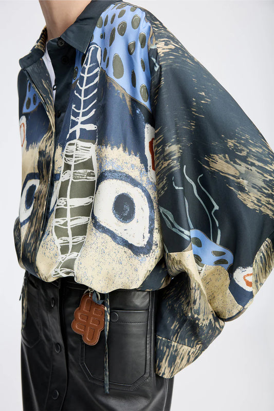 Loasta Top, Black Print