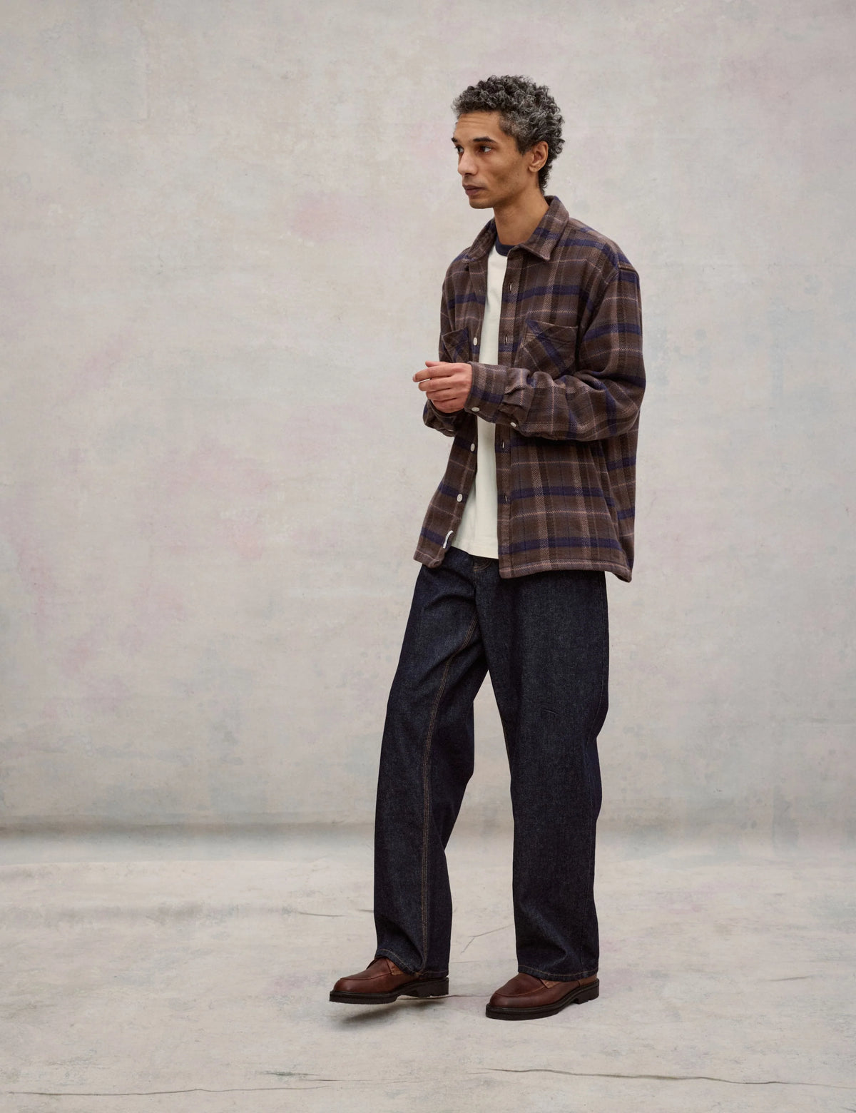 Moon Overshirt, Wood Check