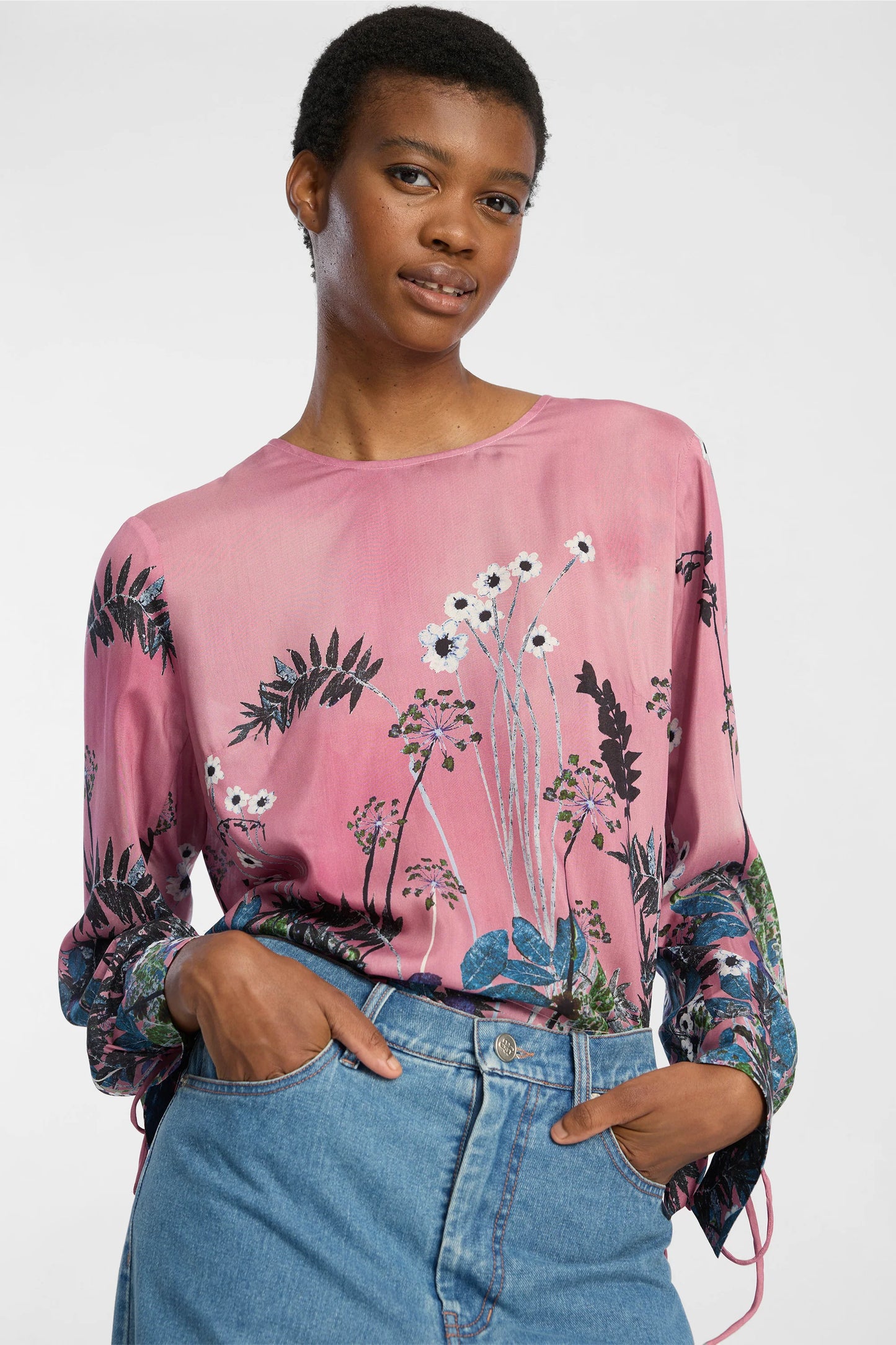 Basilia Top, Print Berry