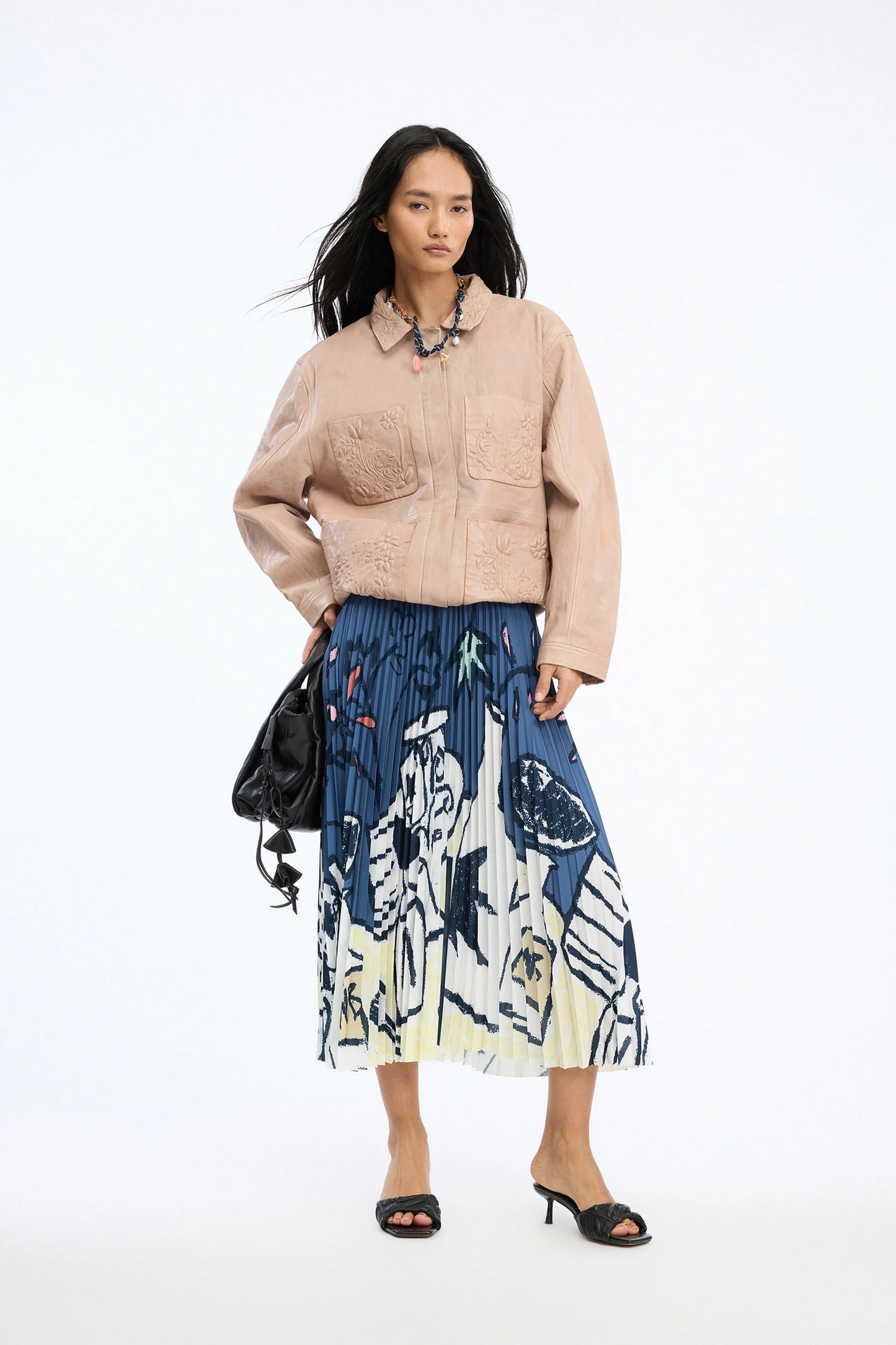 Charming Skirt, Print Blue