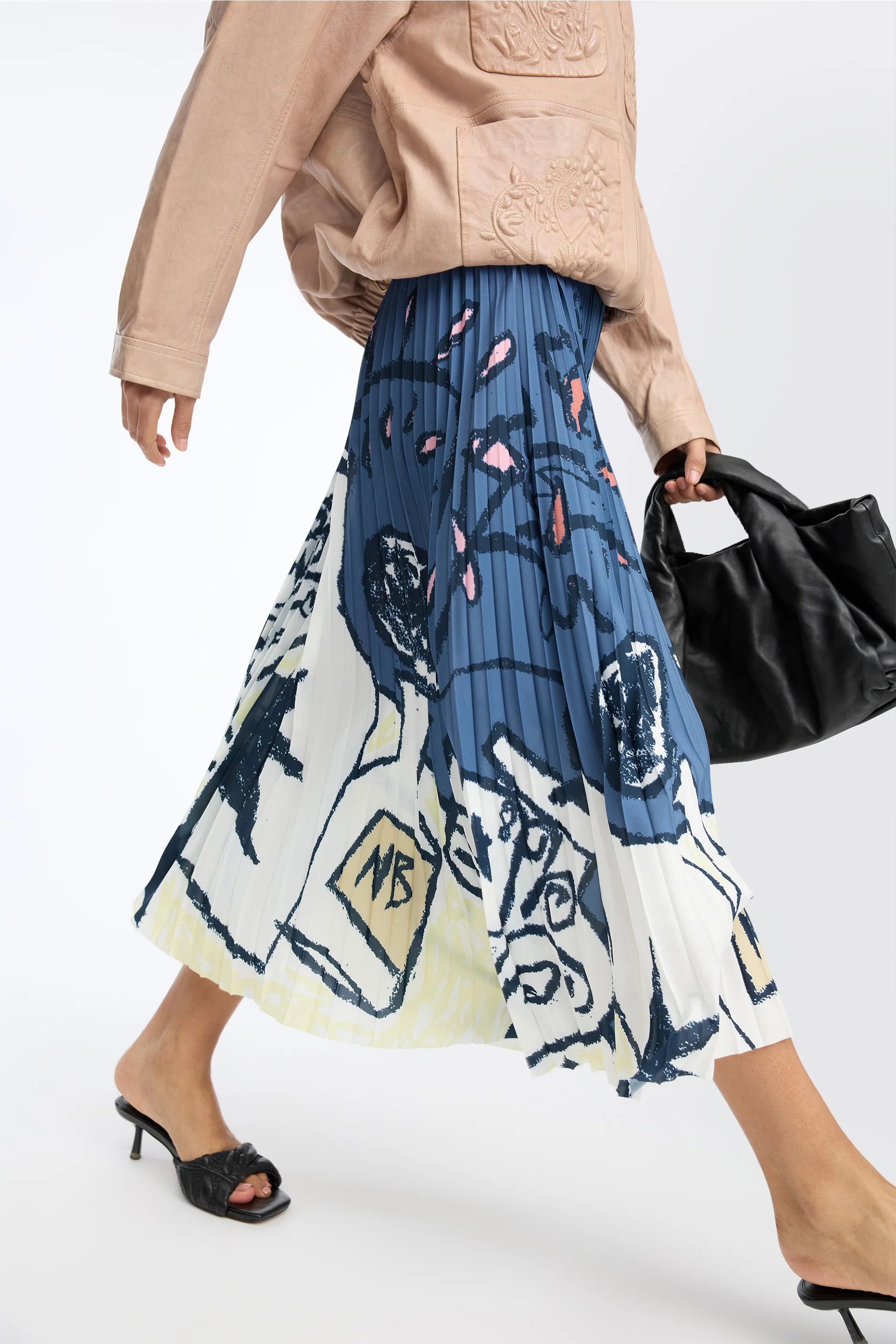 Charming Skirt Print Blue, Munthe, Såininorden