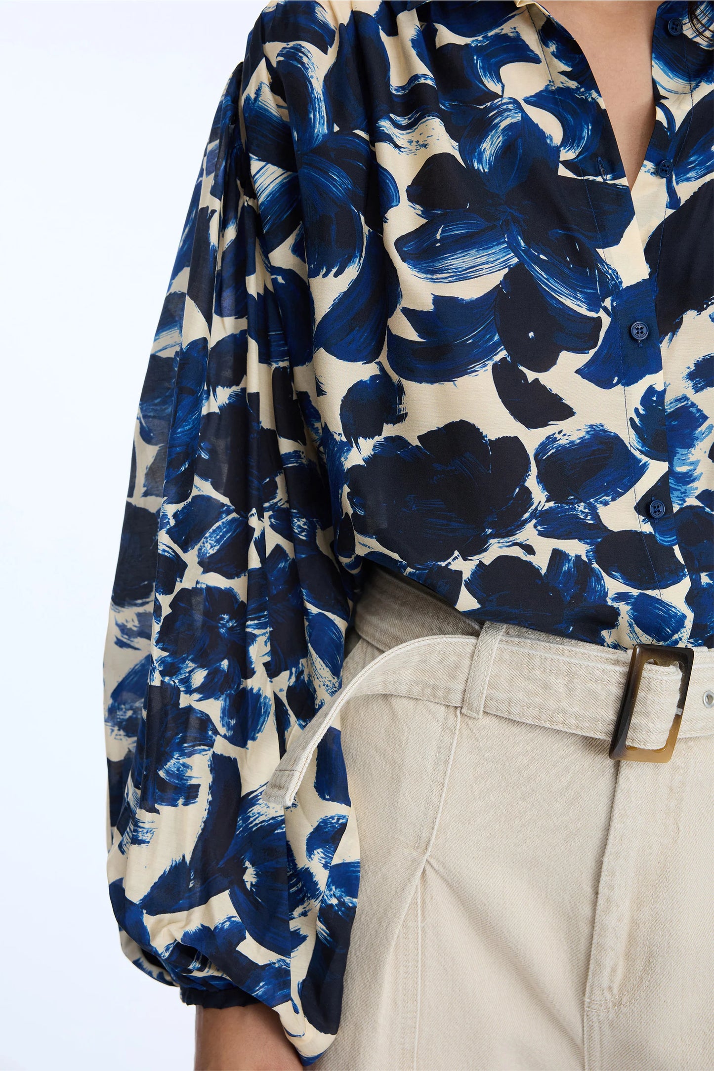 Lynx Blouse, Print Indigo