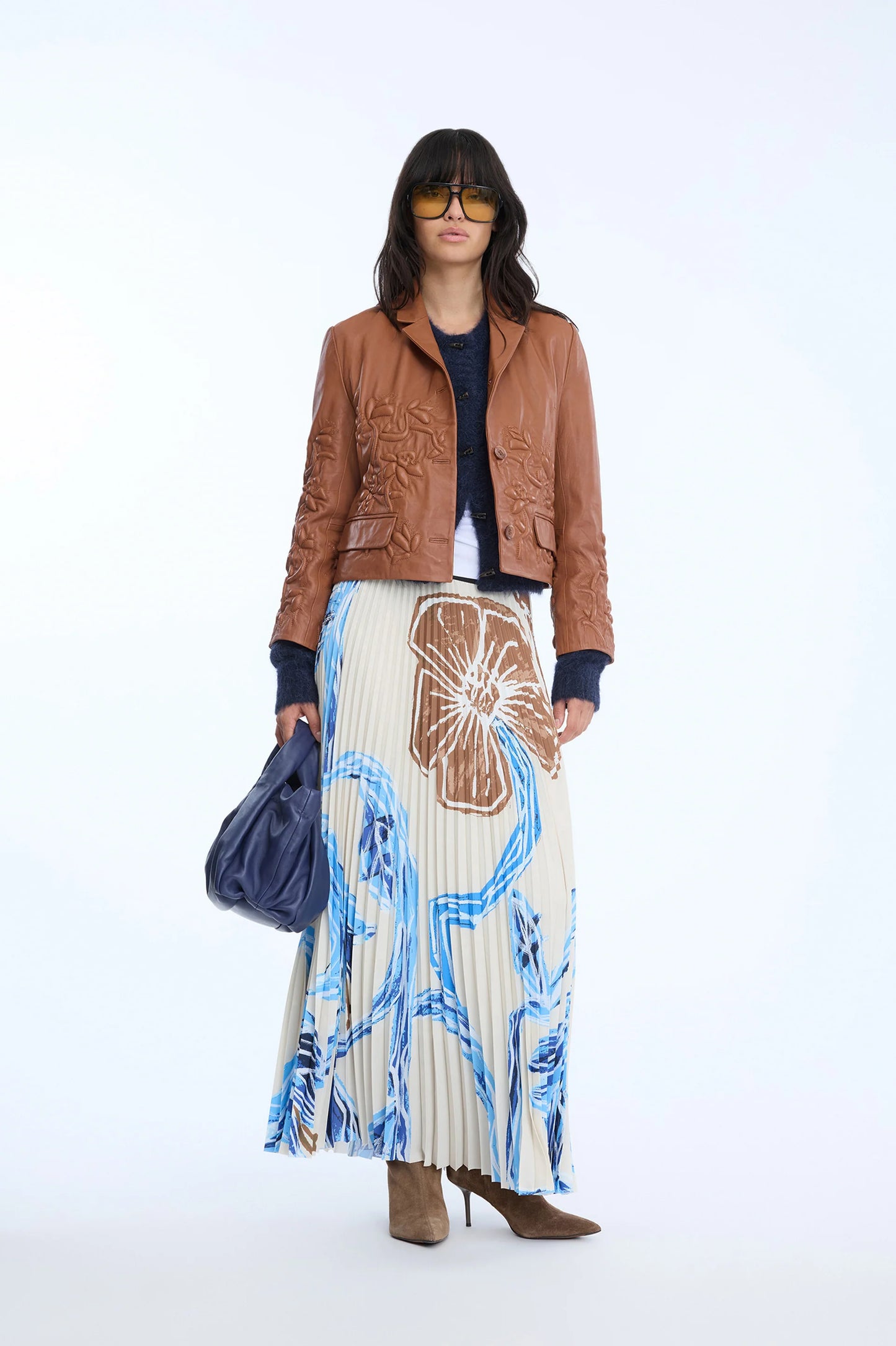 Taulla Skirt, Print Blue