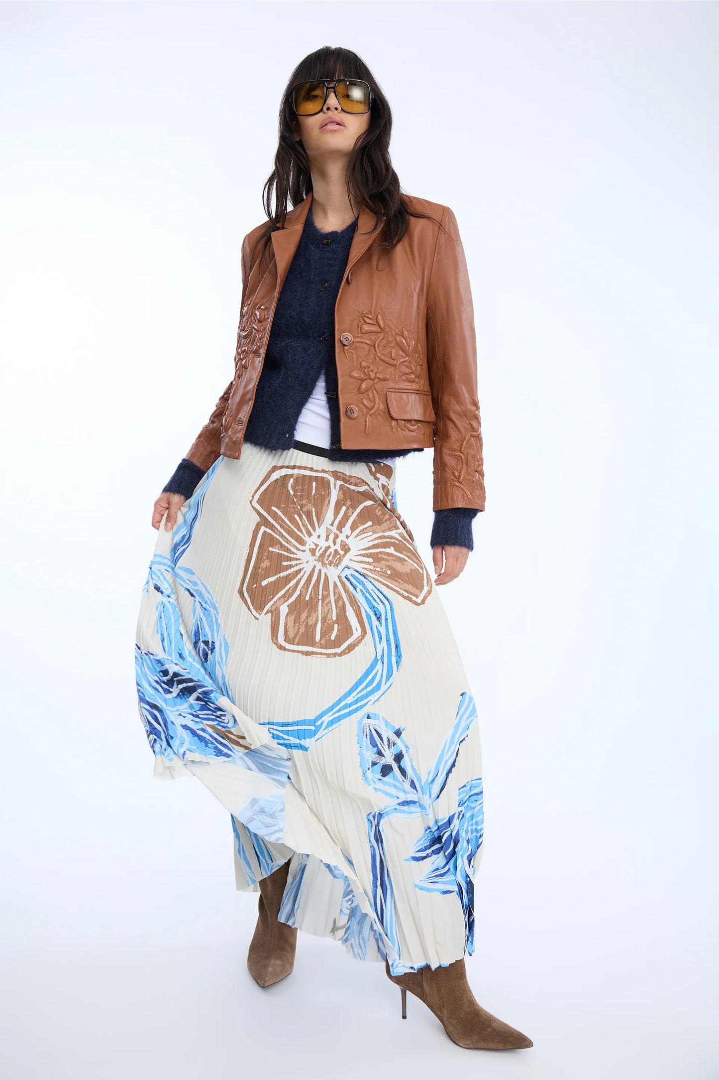 Taulla Skirt, Print Blue