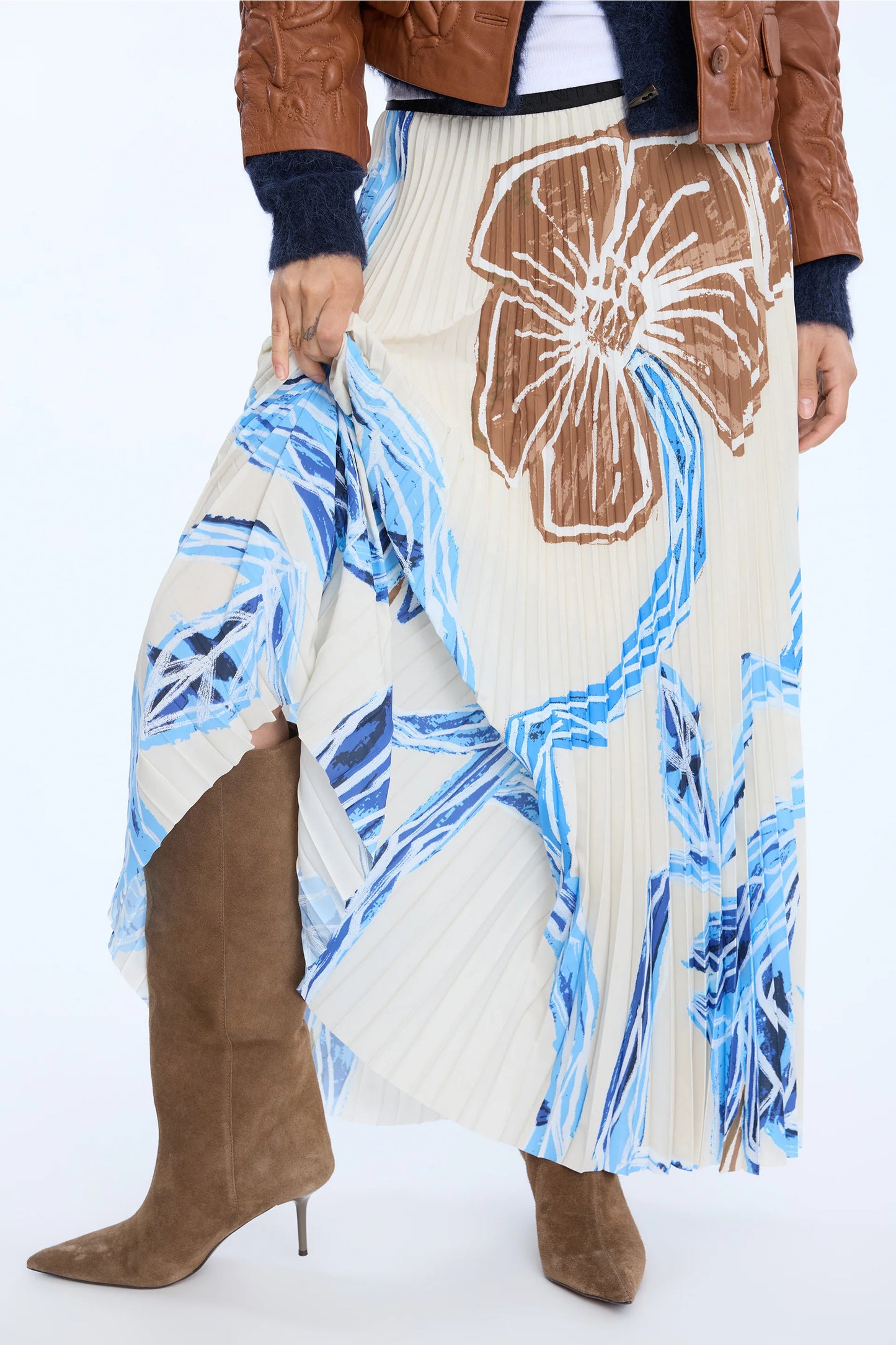 Taulla Skirt, Print Blue