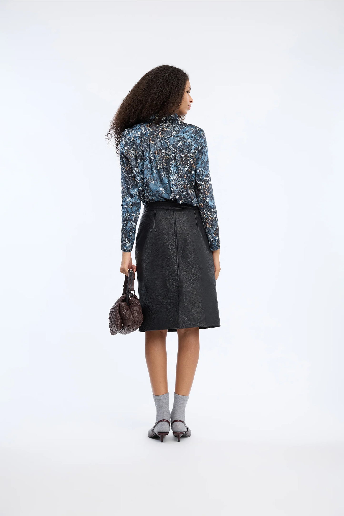 Vignette Top, Print Blue