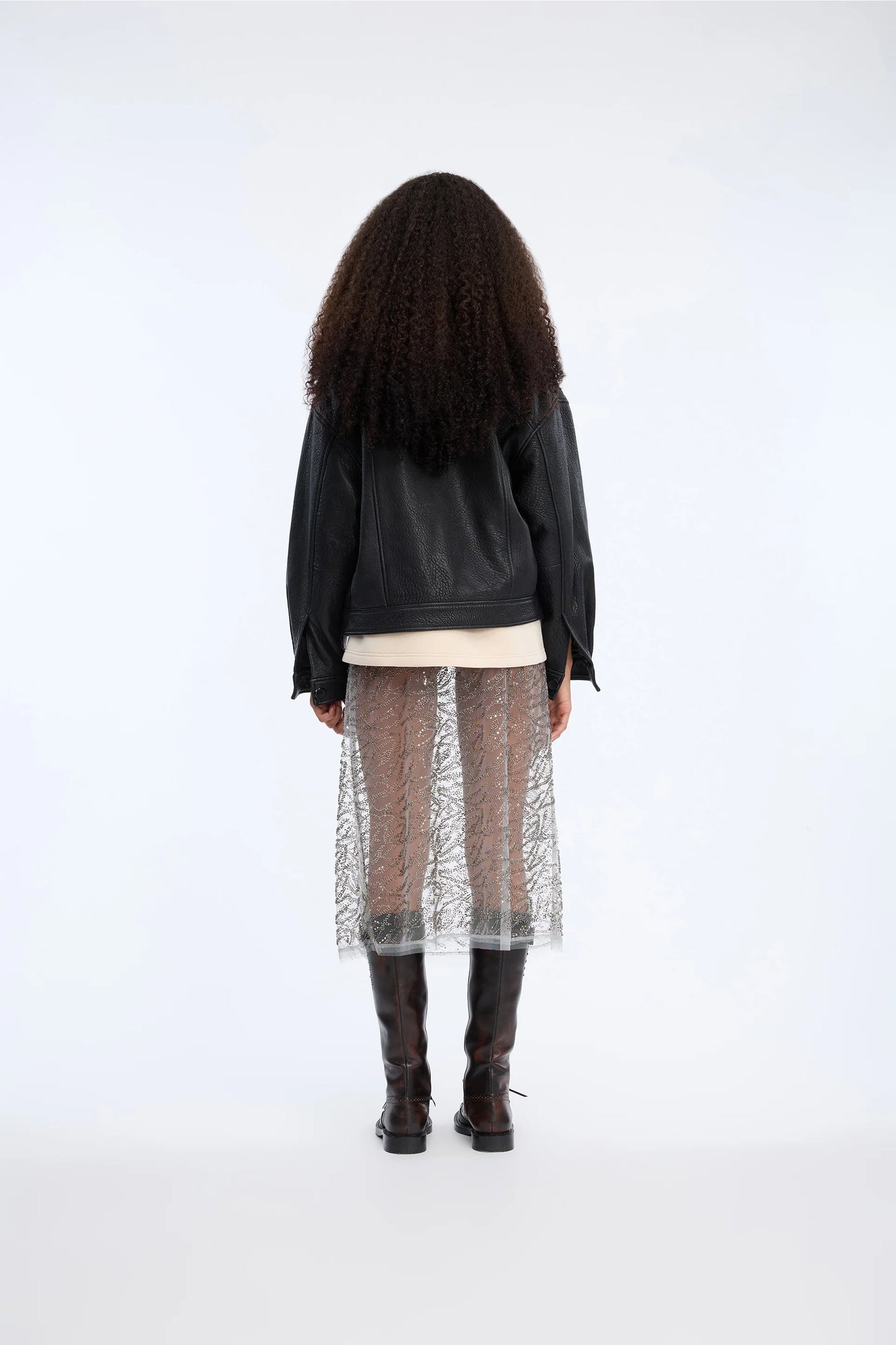 Vatosha Skirt, Gun-Metal