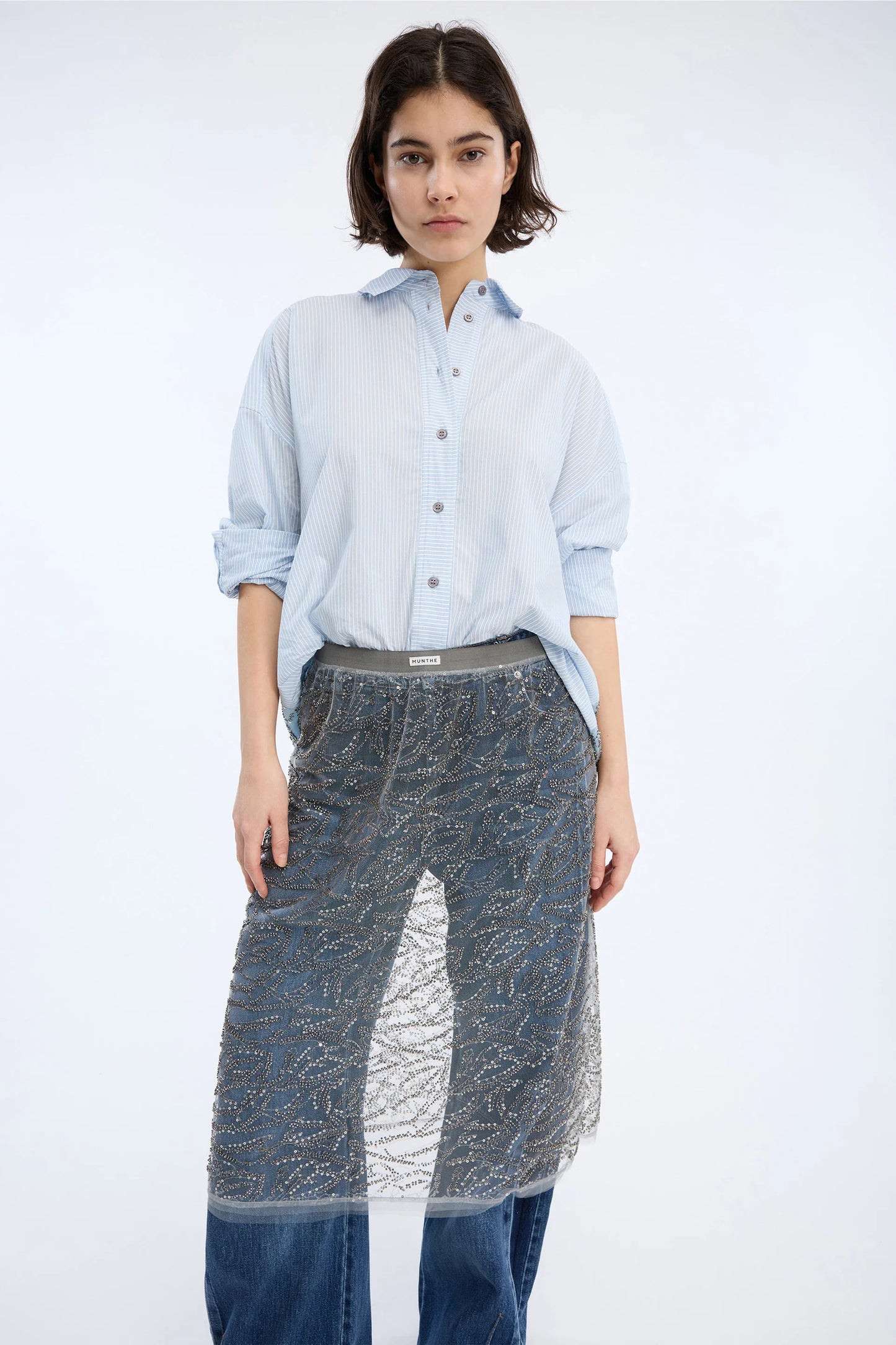 Vatosha Skirt, Gun-Metal