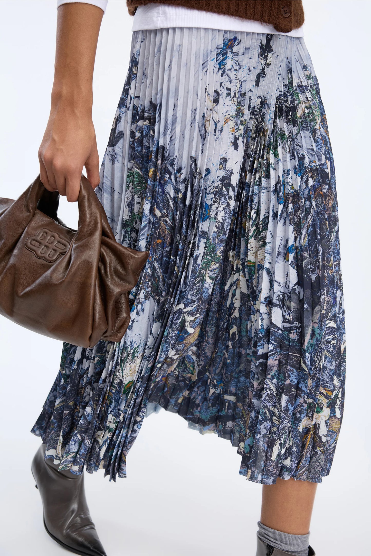 Charming Skirt, Print Grey