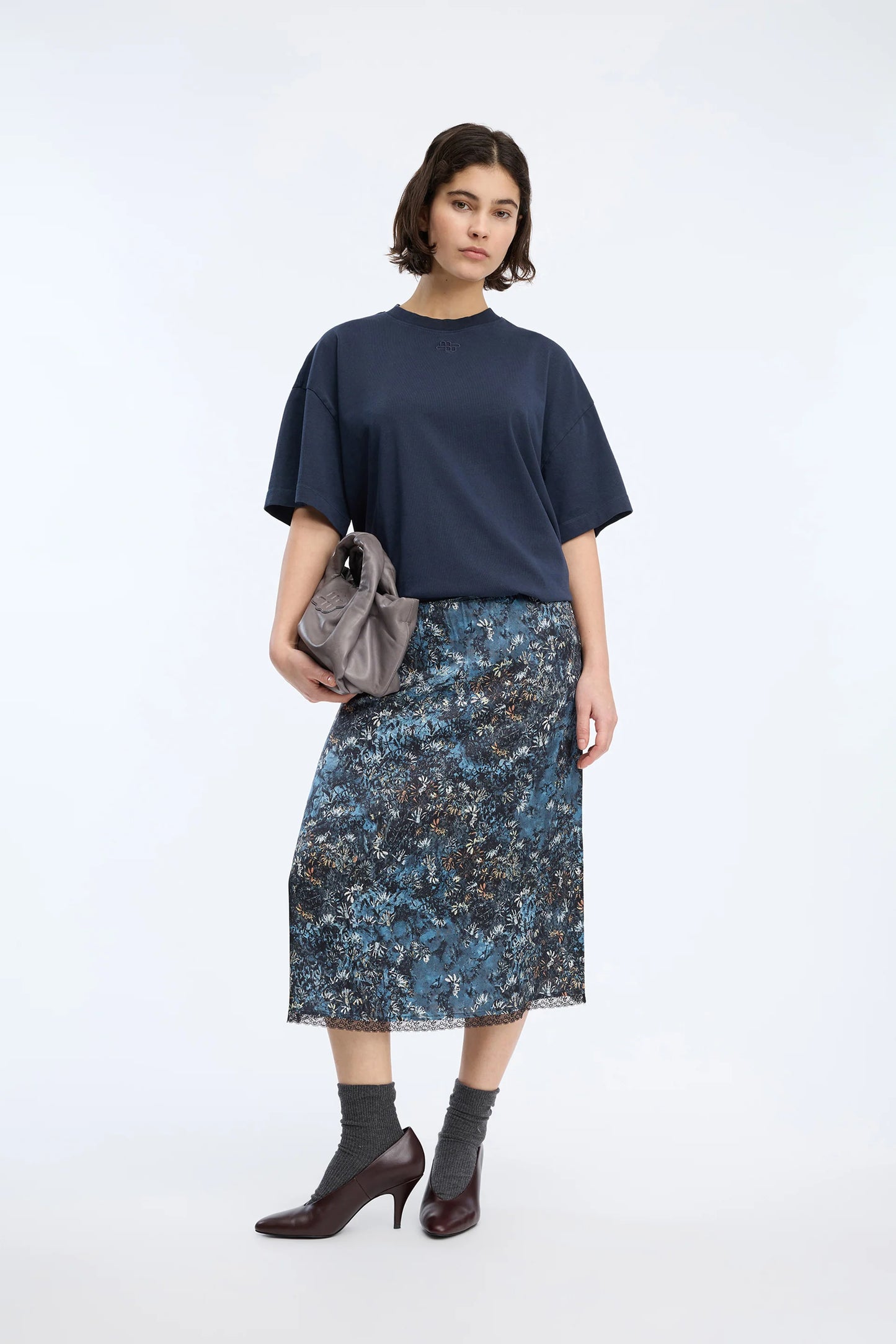 Vaia Skirt, Print Blue