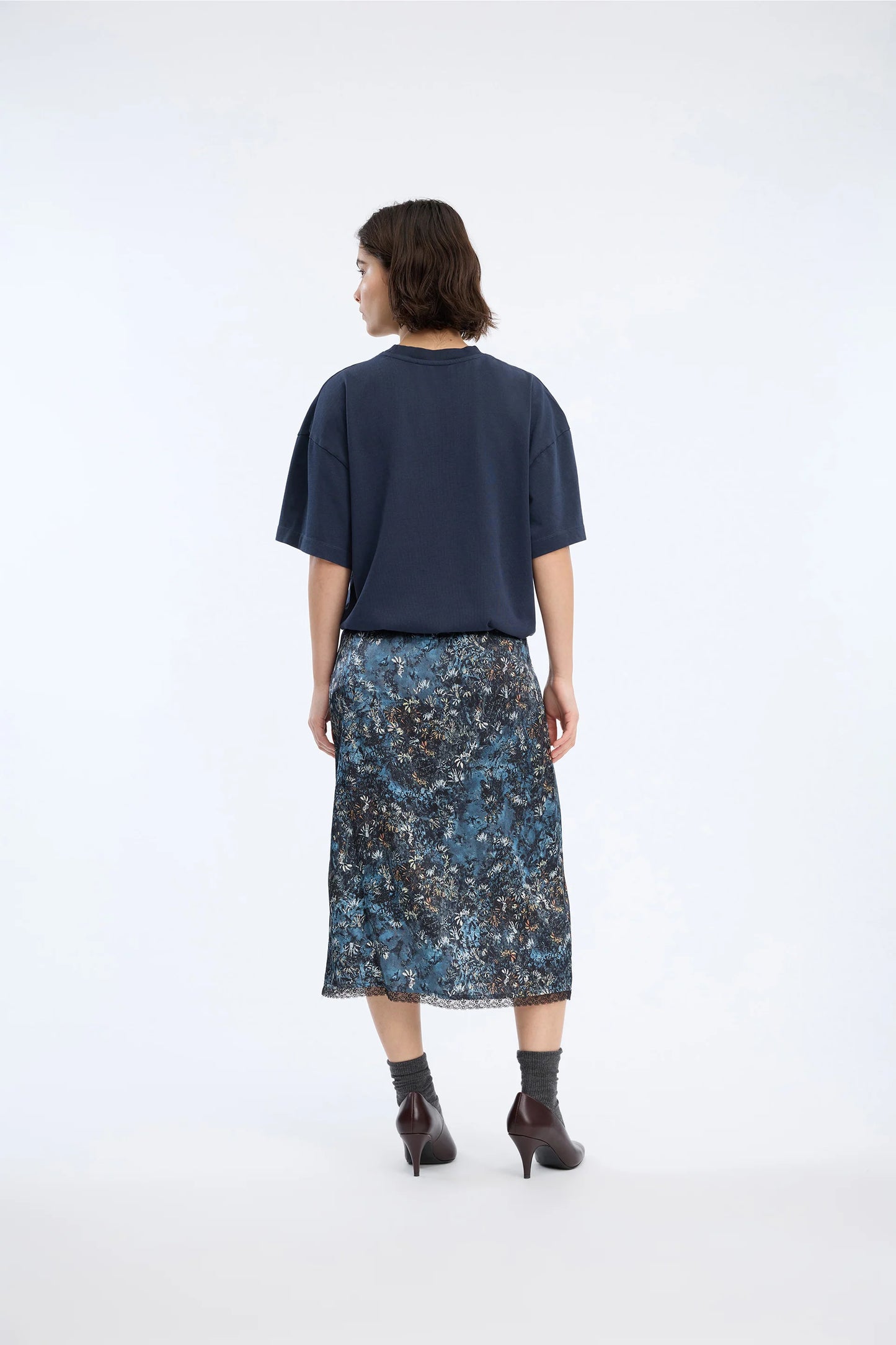Vaia Skirt, Print Blue