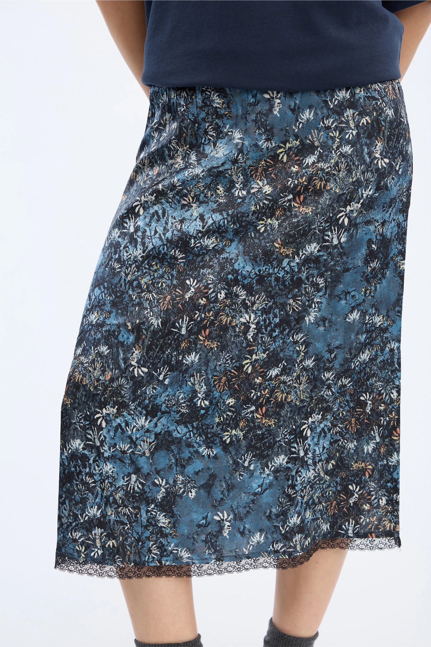 Vaia Skirt, Print Blue