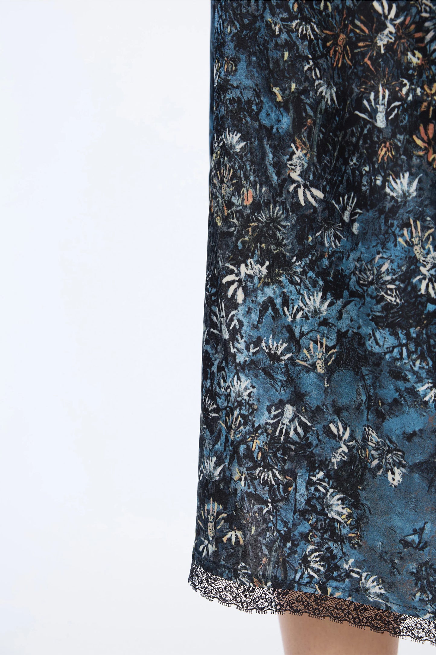 Vaia Skirt, Print Blue