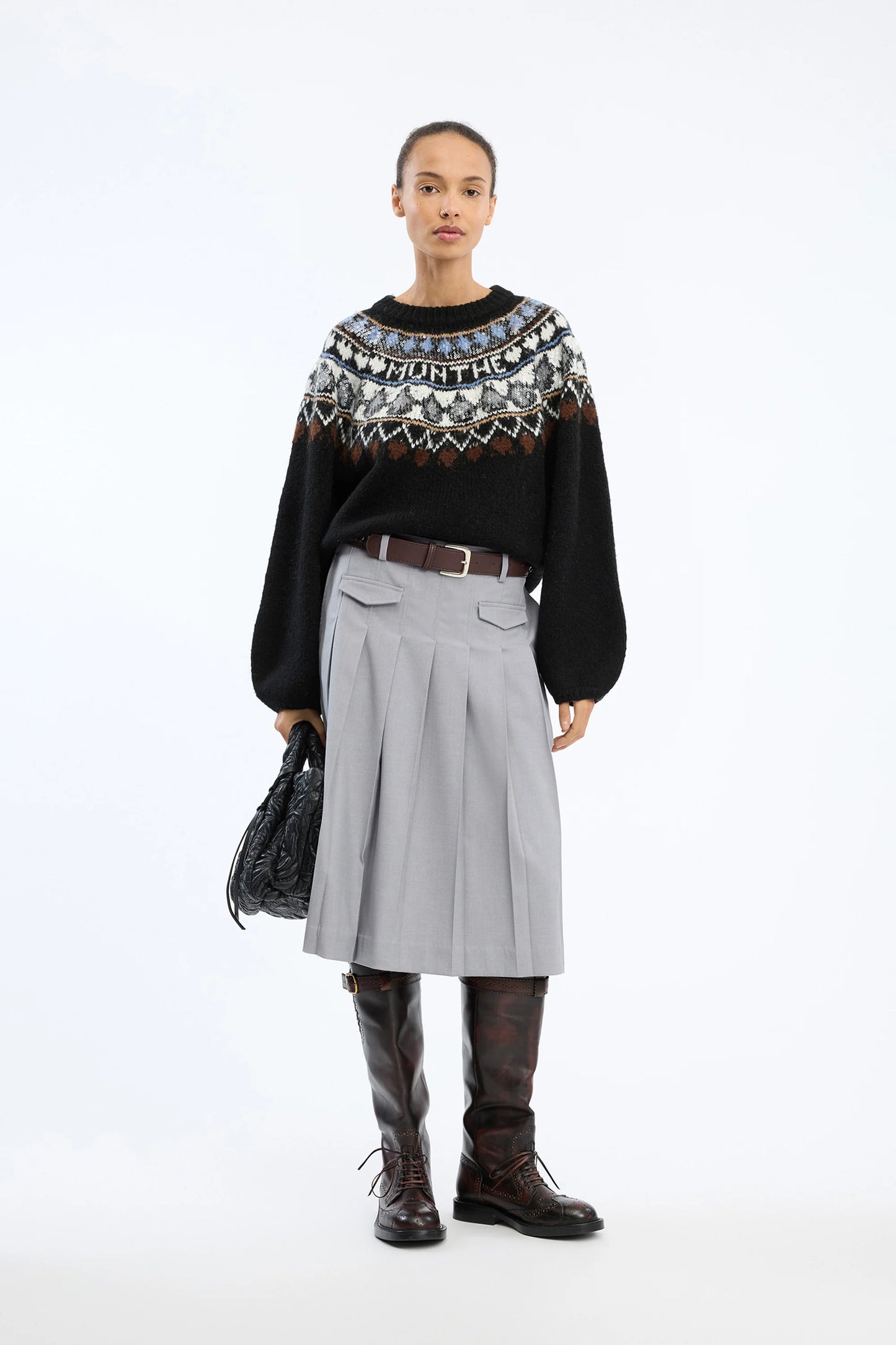 Vaffie Knit, Mix Black