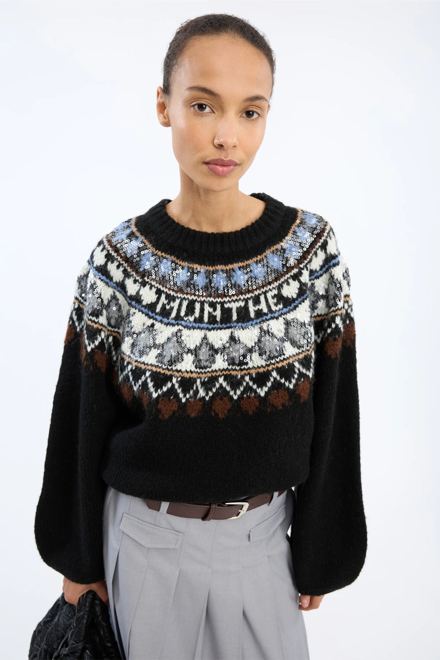 Vaffie Knit, Mix Black