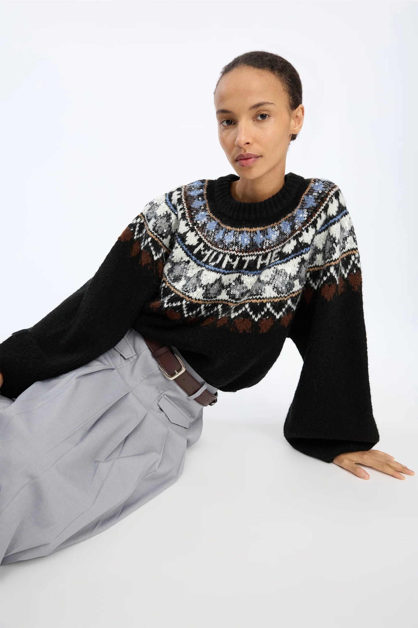 Vaffie Knit Mix Black, Munthe, Såininorden