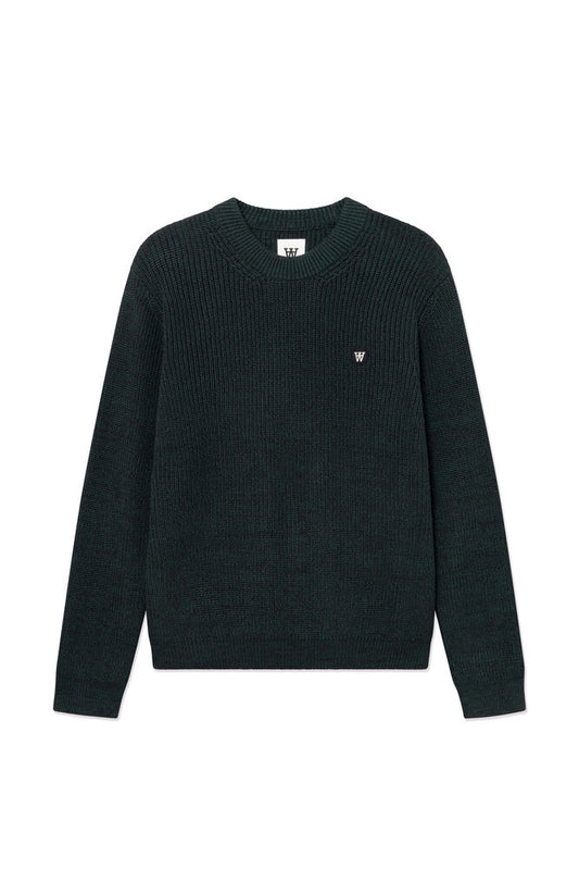 WWHalum Crew Neck Ponderosa Pine Melange, Wood Wood, Såininorden