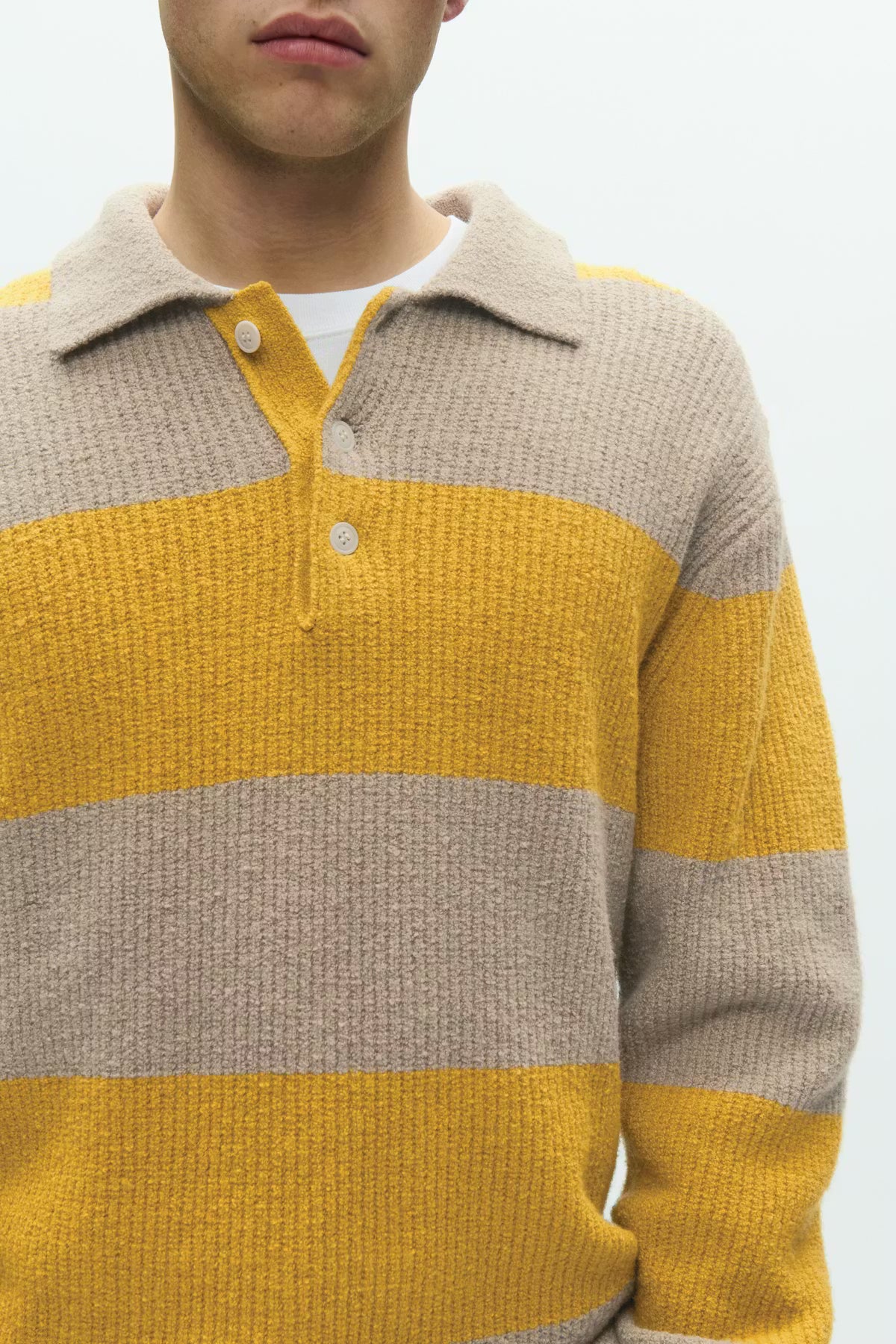 WWKimse Polo, Golden Palm Stripe