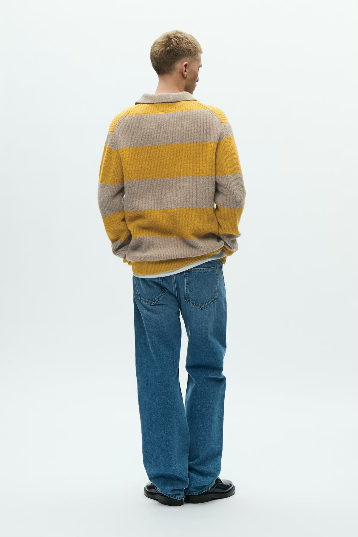 WWKimse Polo, Golden Palm Stripe