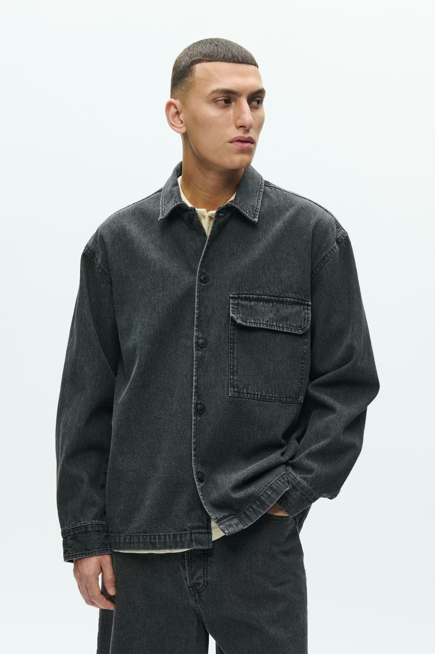 WWDavid Overshirt, Washed Black