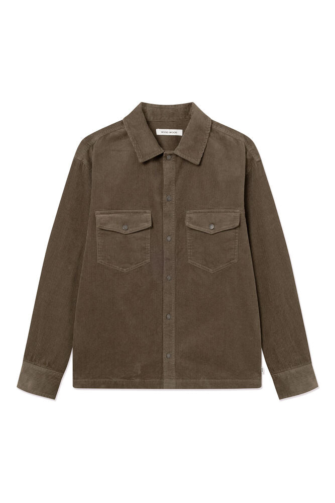 WWDavid Overshirt Crocodile Brown, Wood Wood