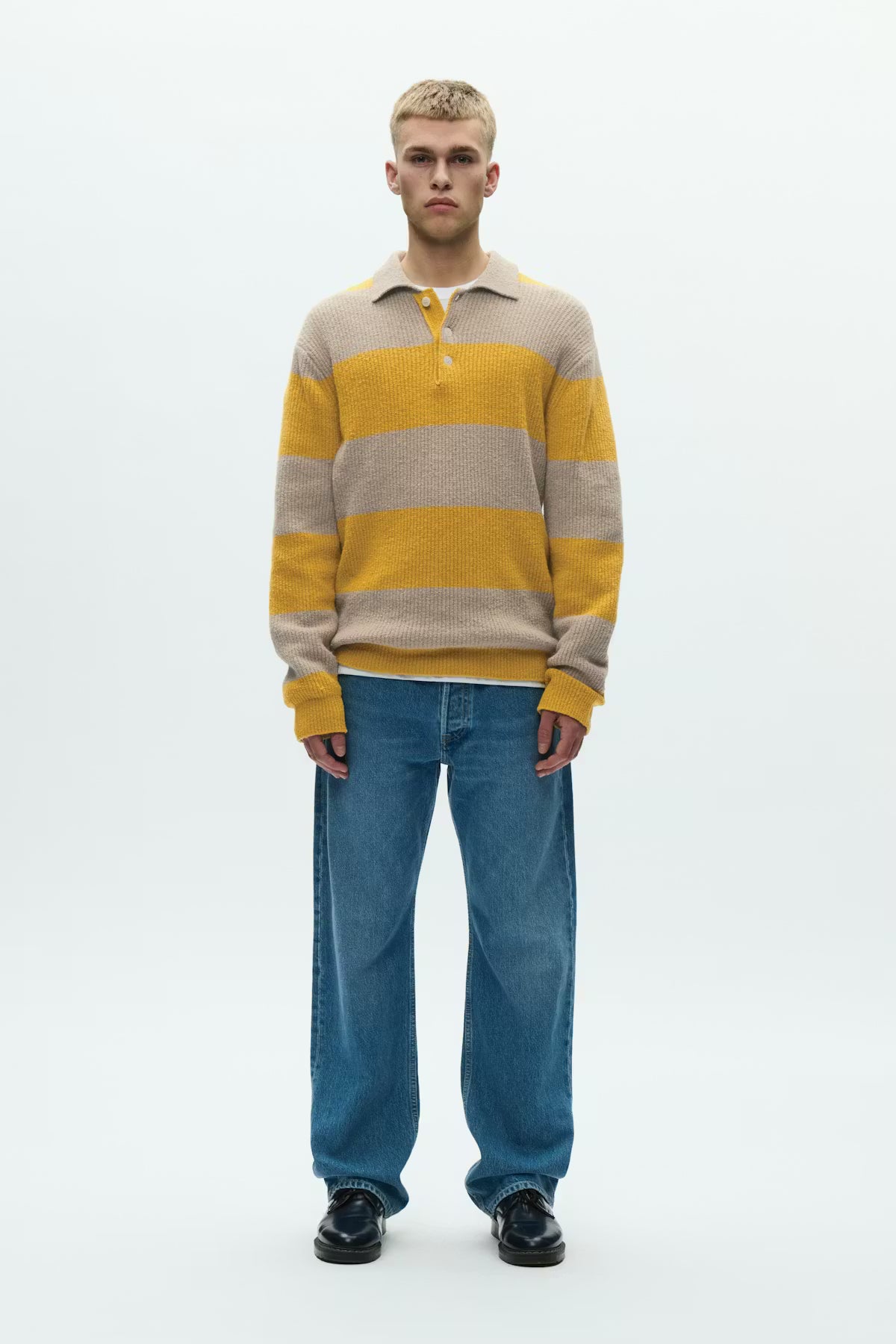 WWKimse Polo, Golden Palm Stripe