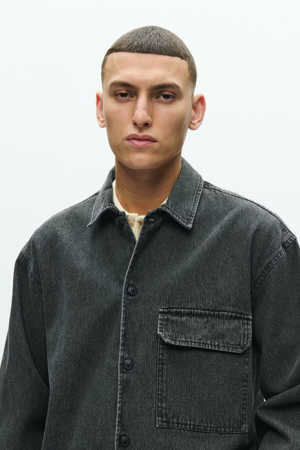 WWDavid Overshirt, Washed Black