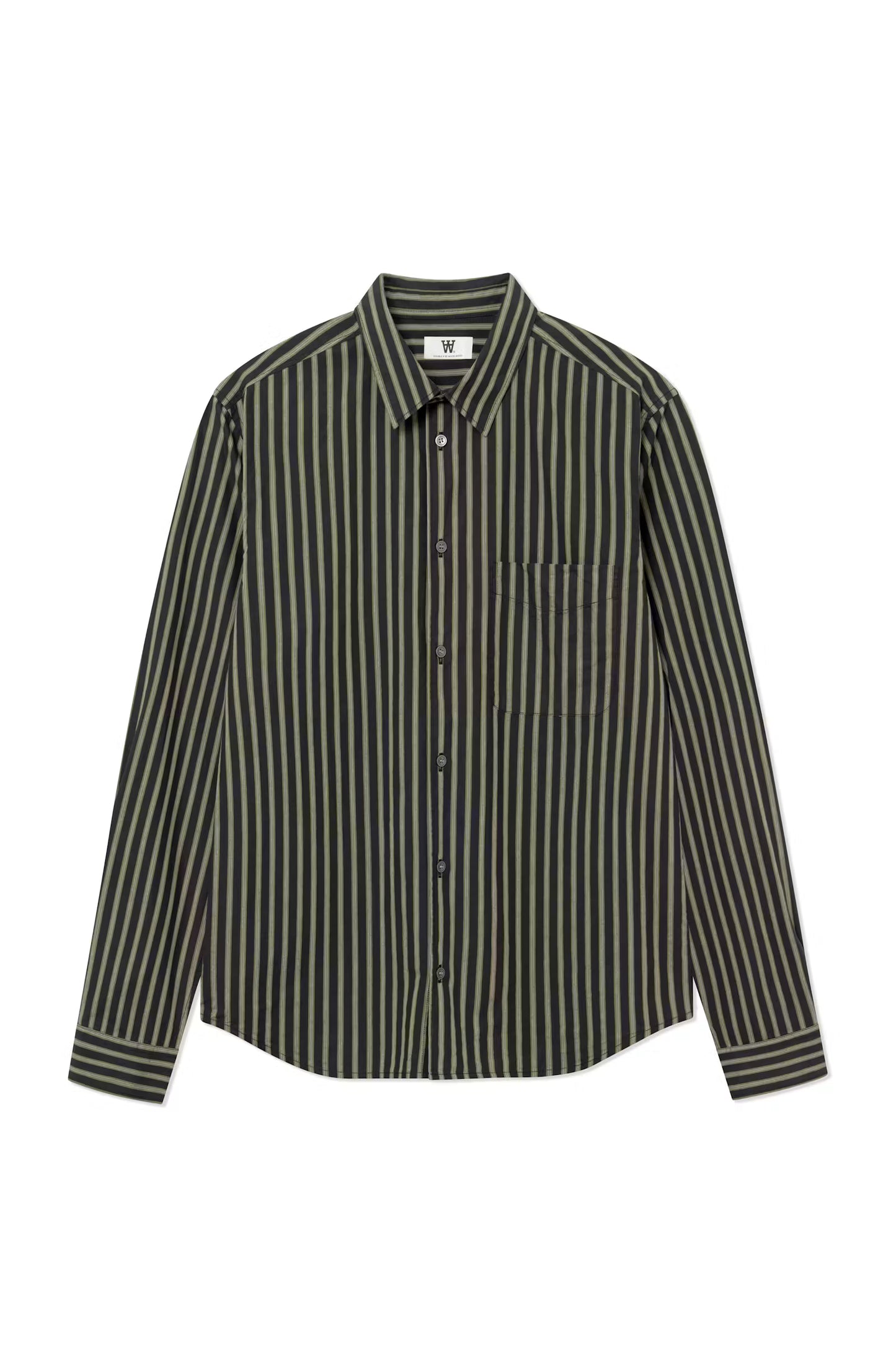 WWAdrian Shirt Going Green Stripe, Wood Wood, Såininorden