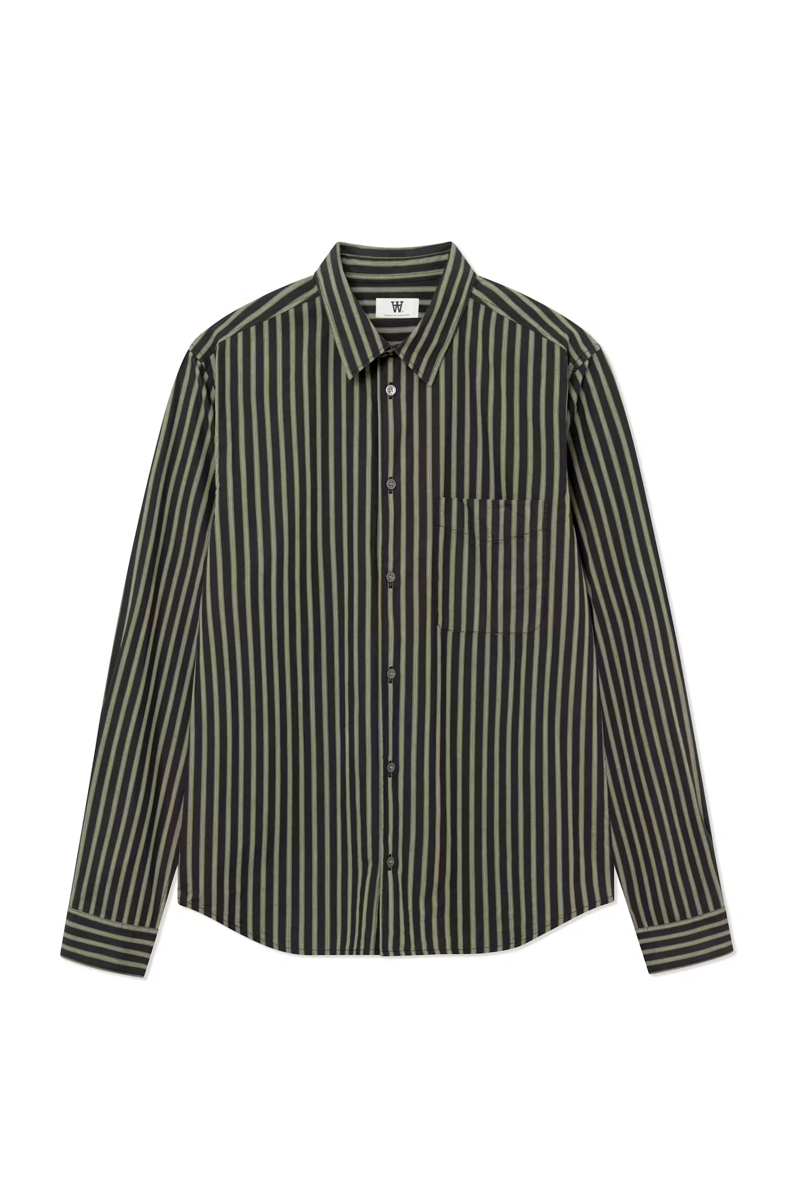 WWAdrian Shirt Going Green Stripe, Wood Wood, Såininorden