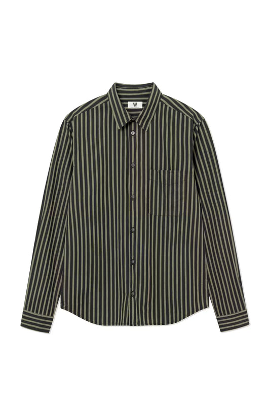 WWAdrian Shirt Going Green Stripe, Wood Wood, Såininorden