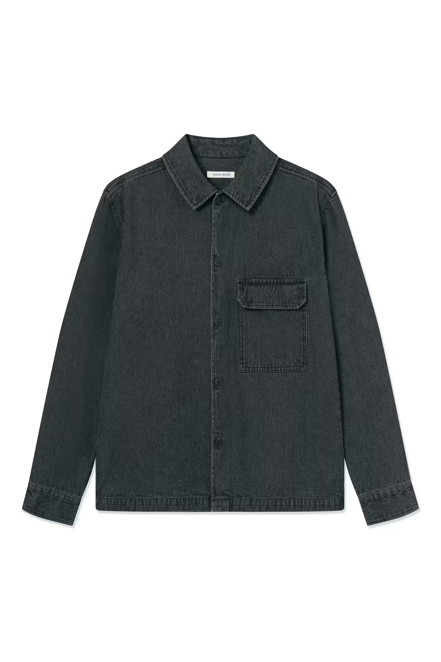 WWDavid Overshirt Washed Black, Wood Wood, Såininorden