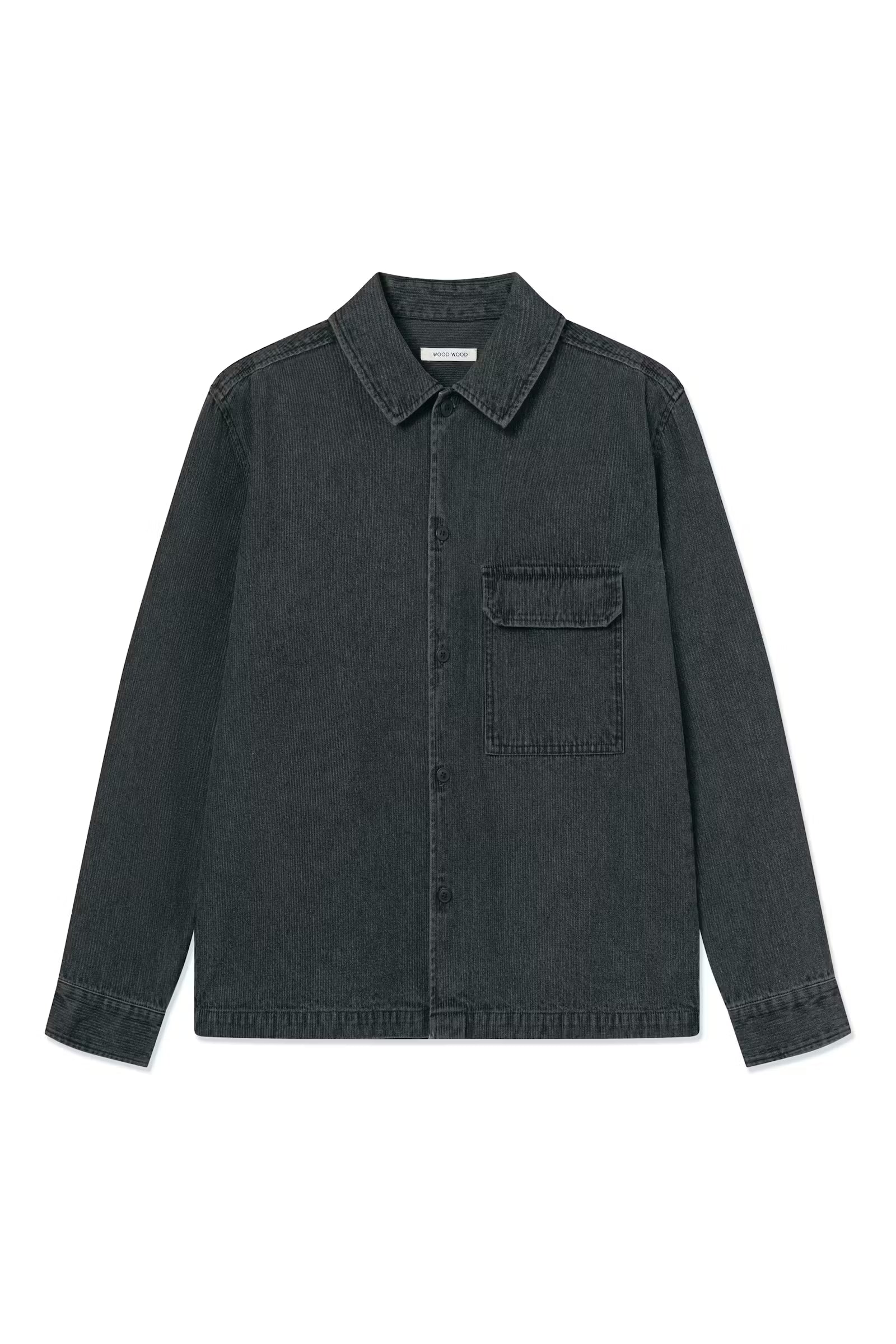 WWDavid Overshirt Washed Black, Wood Wood, Såininorden