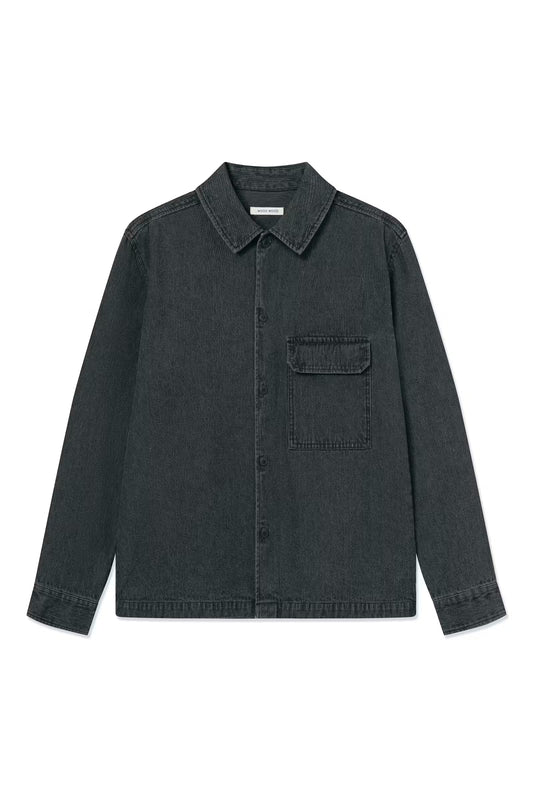 WWDavid Overshirt Washed Black, Wood Wood, Såininorden