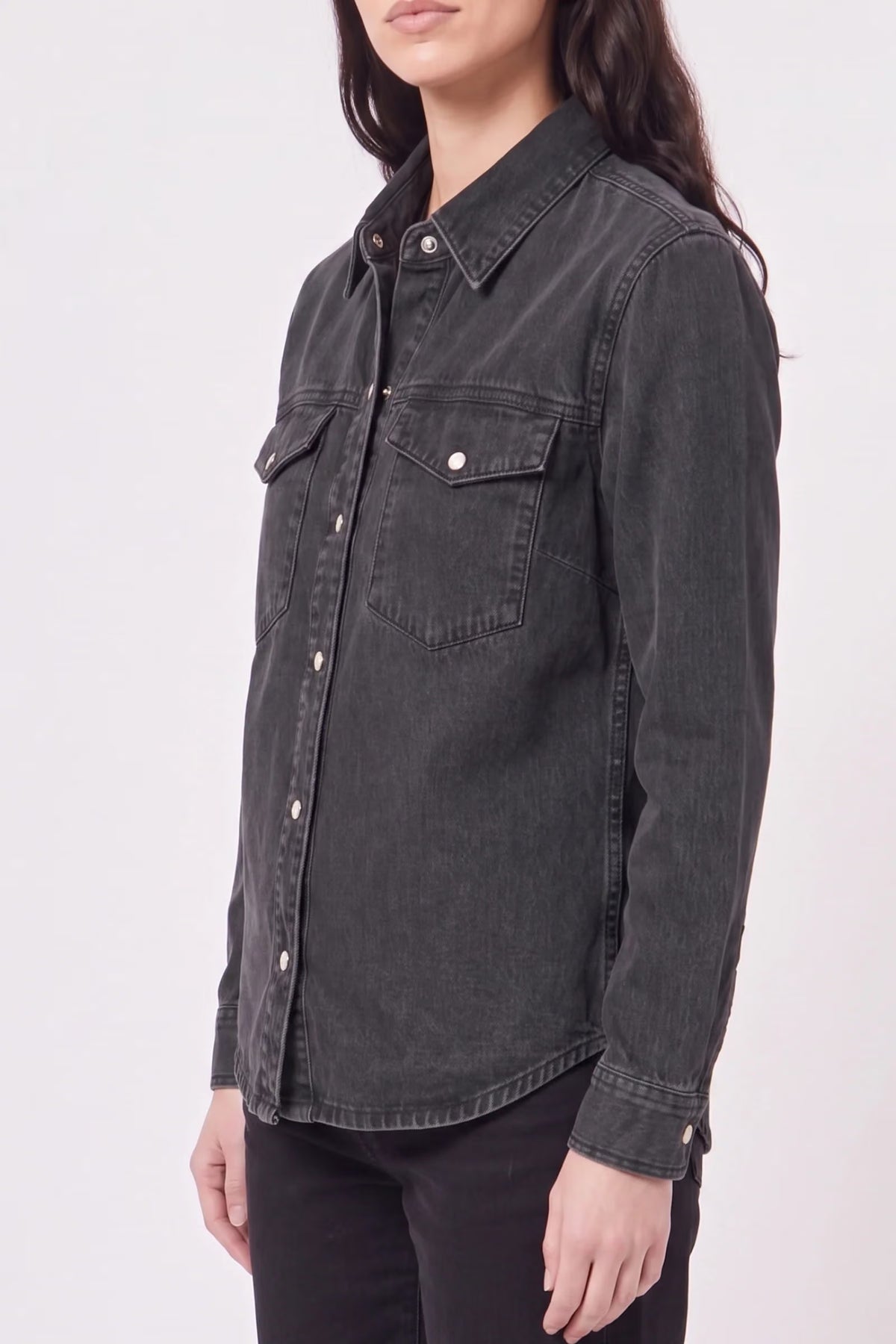Blackout Shacket, Washed Black