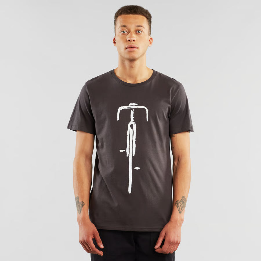 T-shirt Stockholm Bike Front, Charcoal