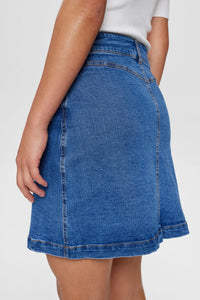Nululu Short Denim Skirt, Medium Blue Denim