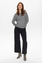 Ladda upp bild till gallerivisning, Nuriette Bow Pullover, Medium Grey Melange
