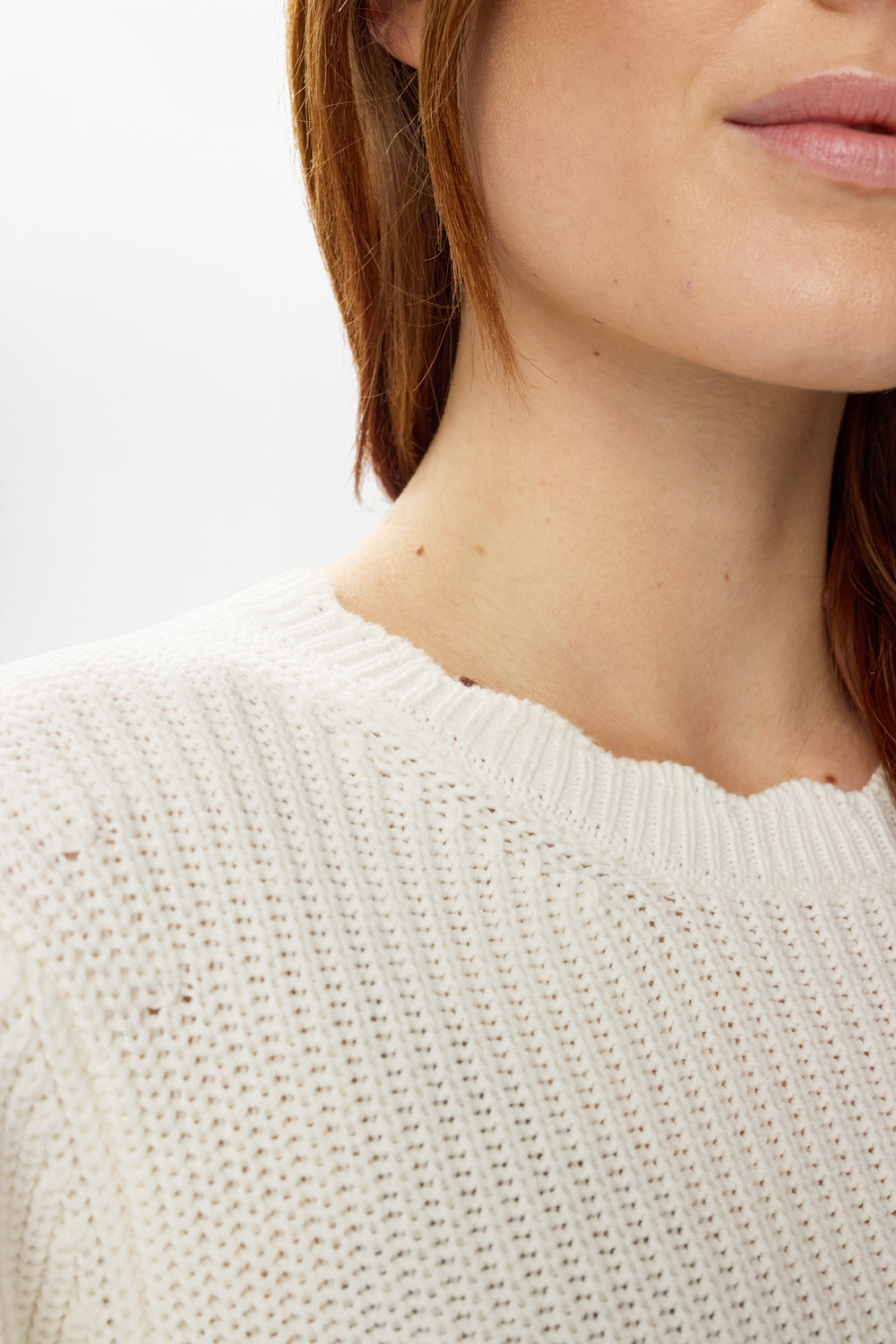 Numarley SS Pullover, Cloud Dancer