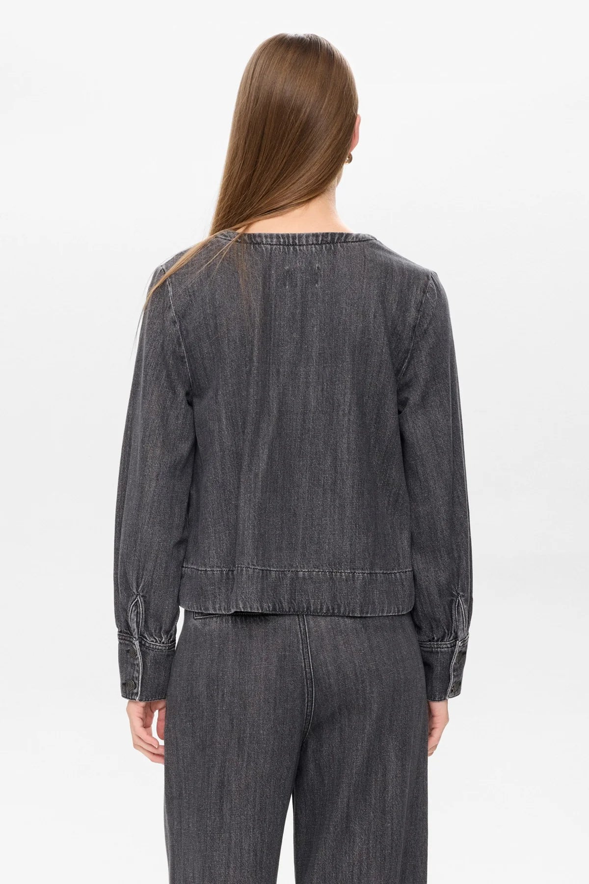 Nuseoul Blouse, Medium Grey Denim