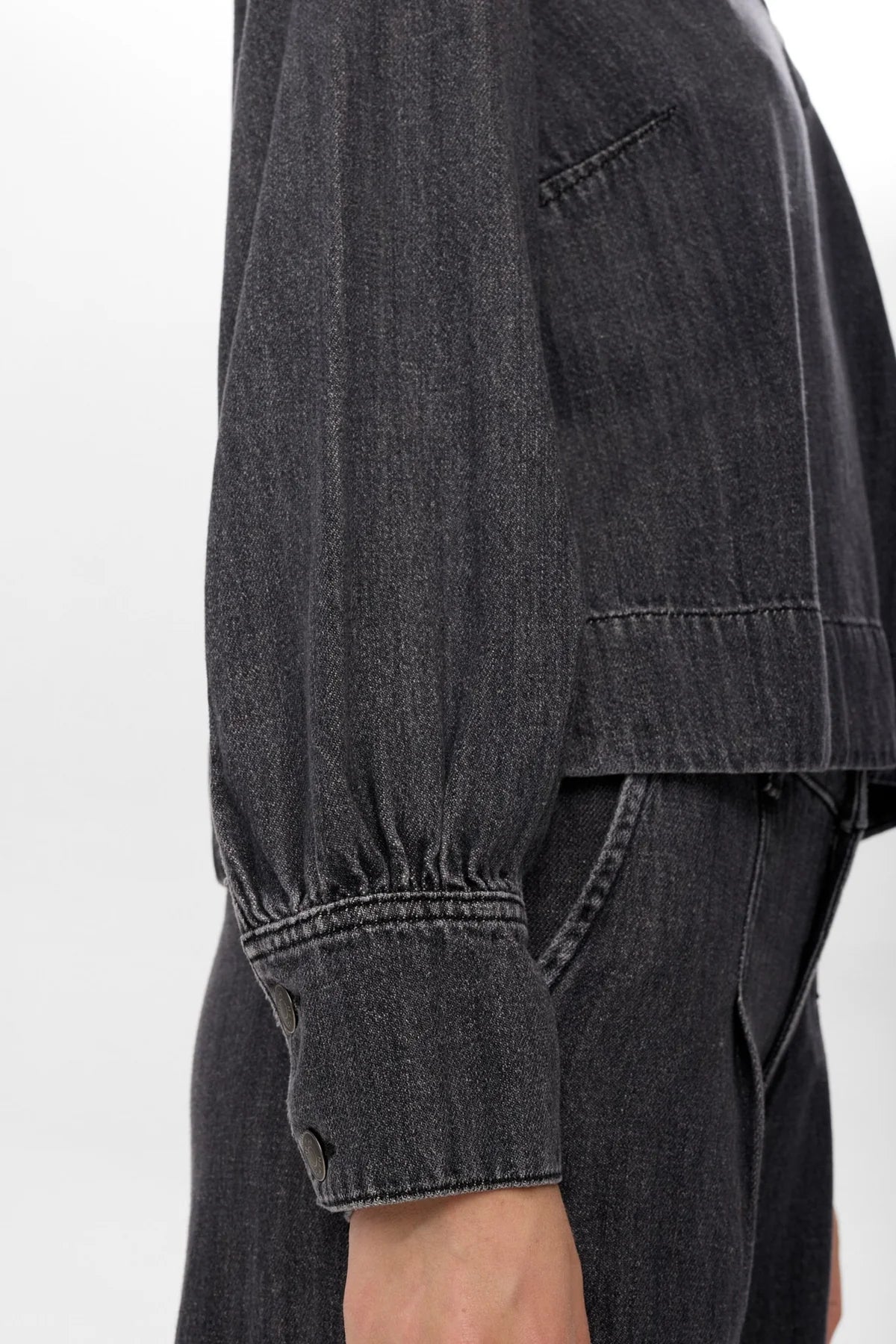 Nuseoul Blouse, Medium Grey Denim