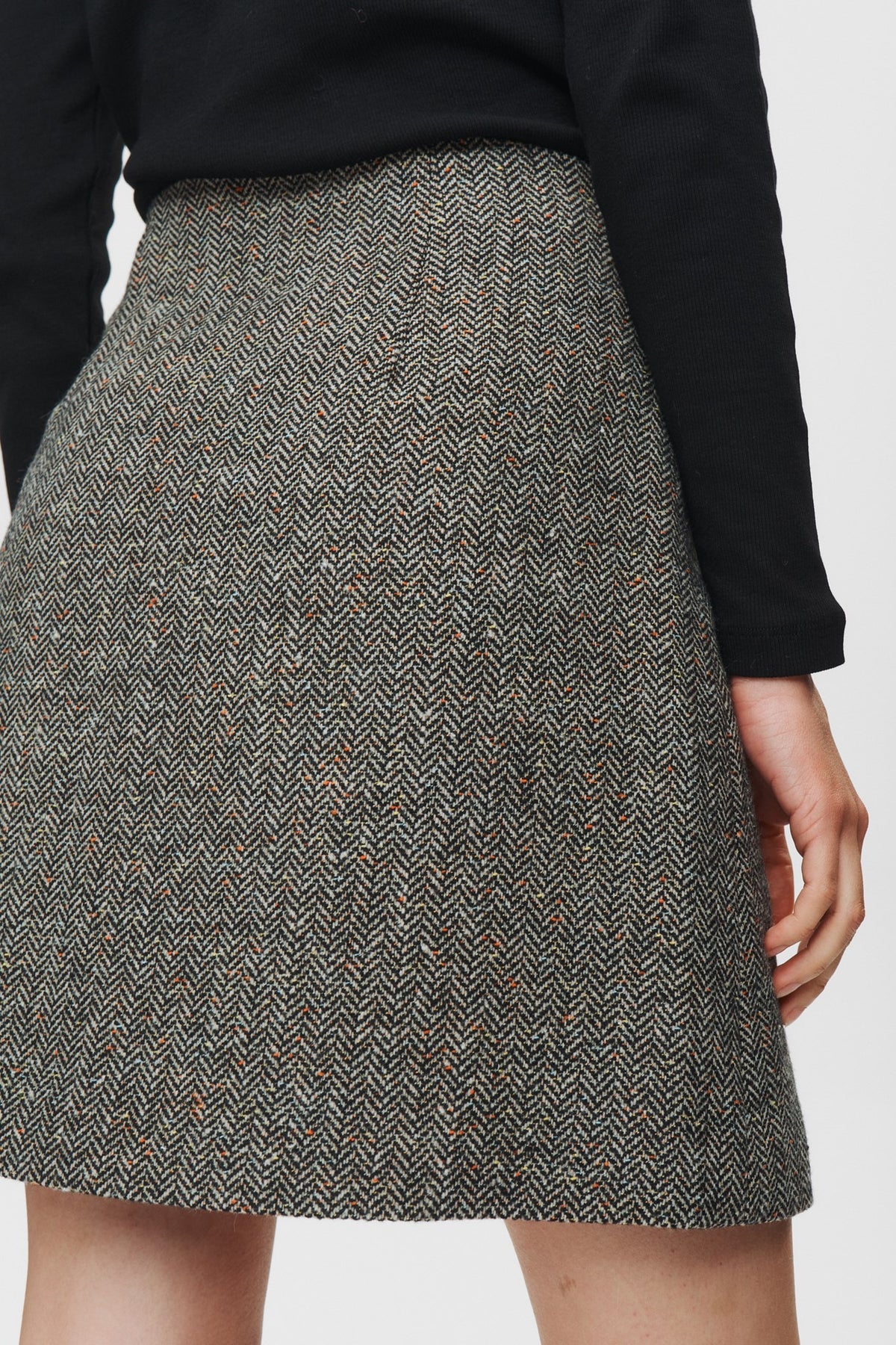 Nuavey Mini Skirt, Caviar