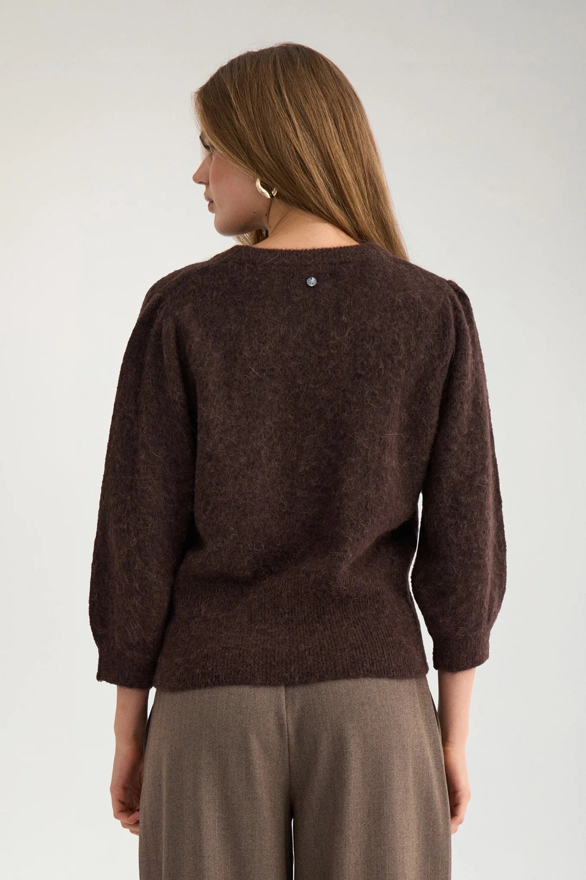 Nusuri Brushed SS Pullover, Chocolate Plum